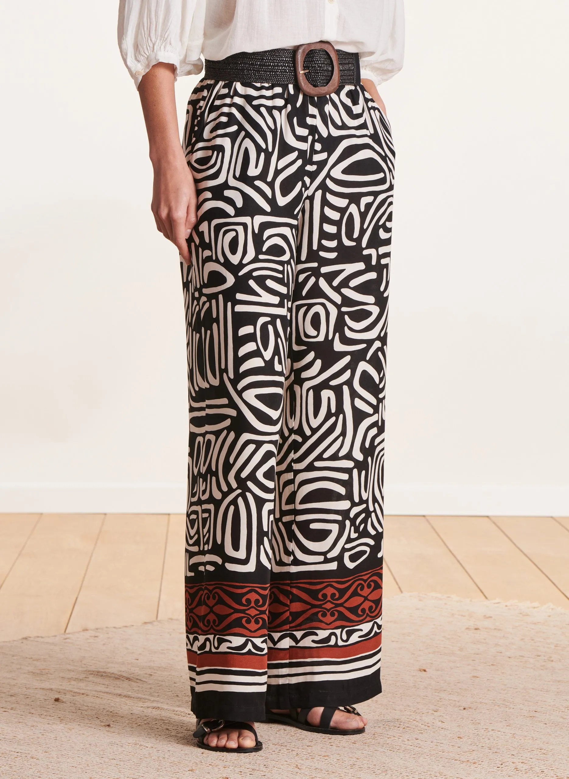 Coupe large imprimé Noir