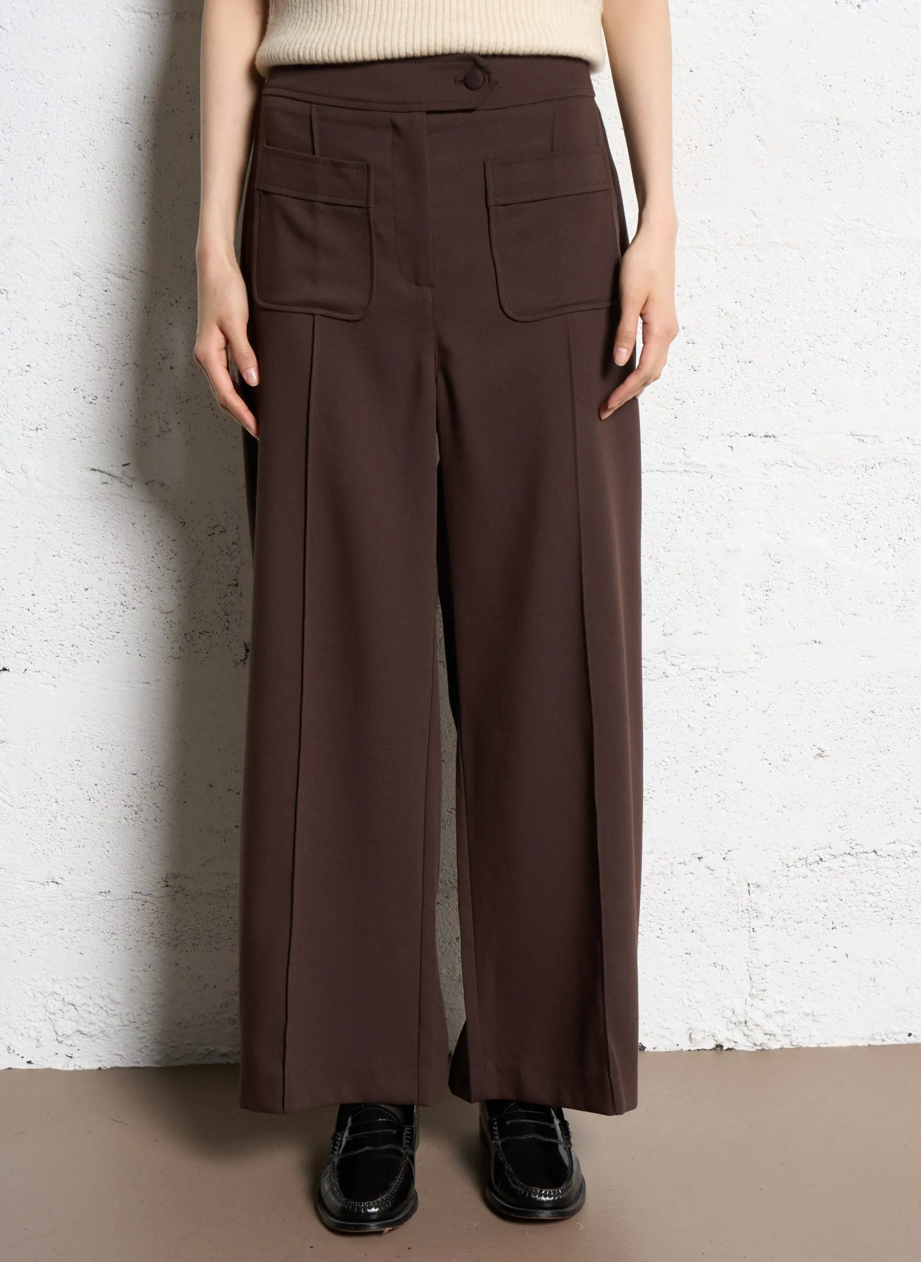 Pantalon large Marron JERRY