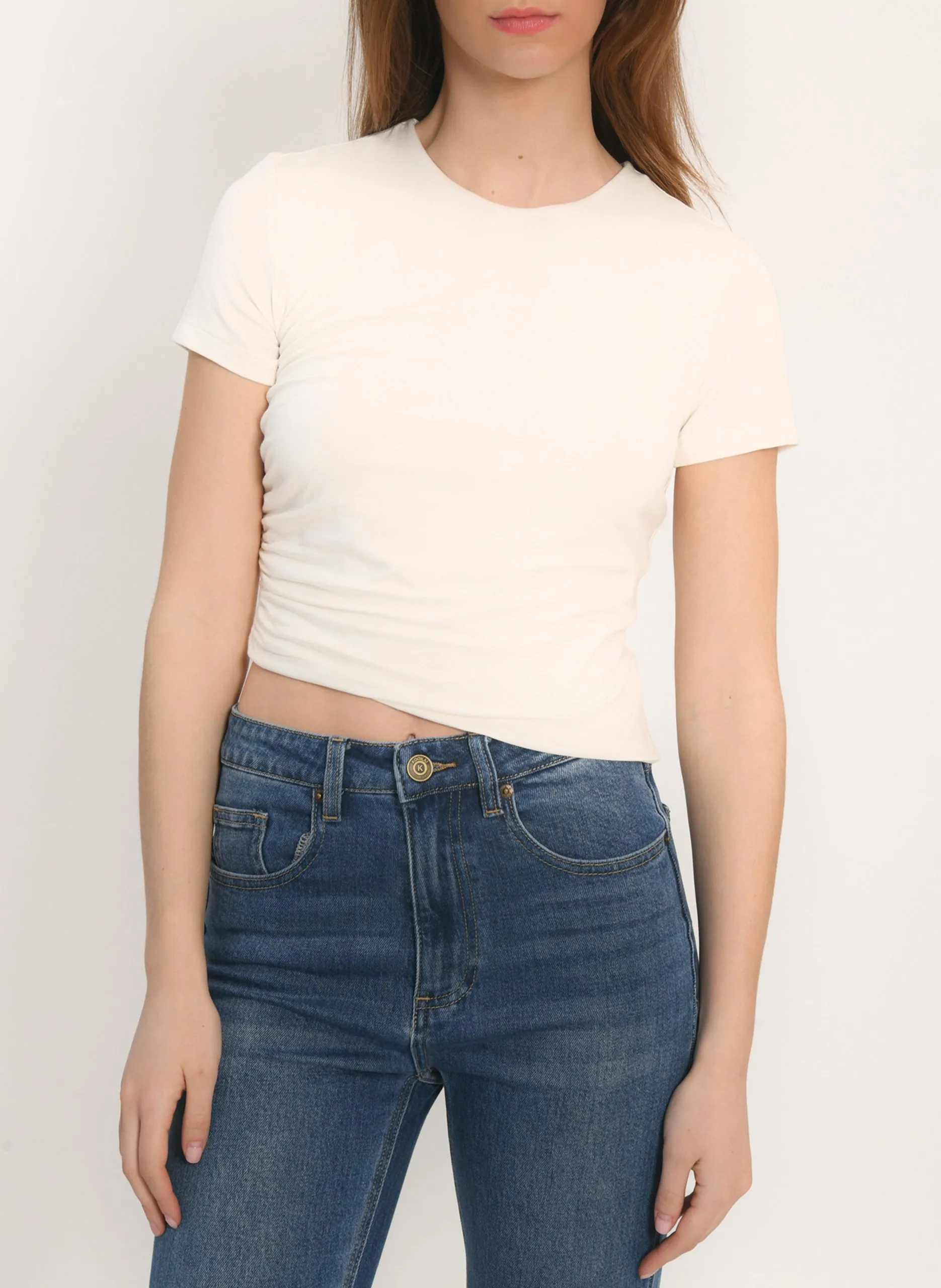 Tee-shirt col rond Blanc ANILA