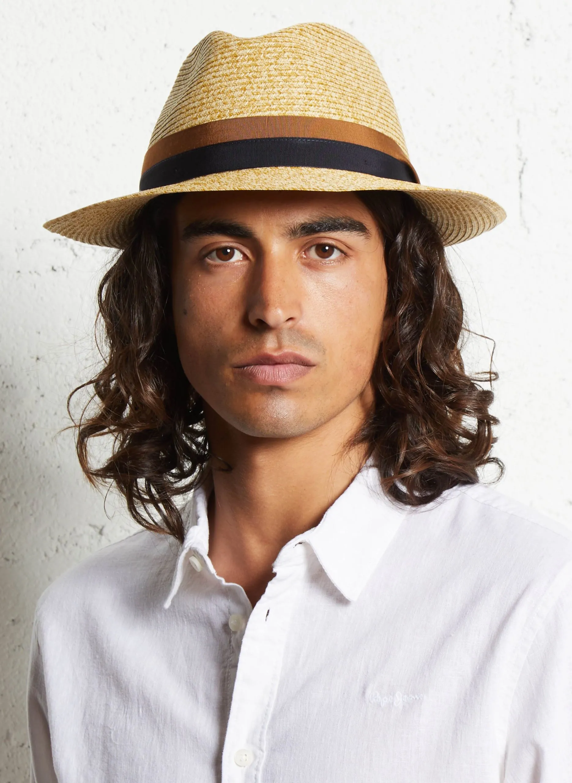 Chapeau en paille à bandeau Multicolore