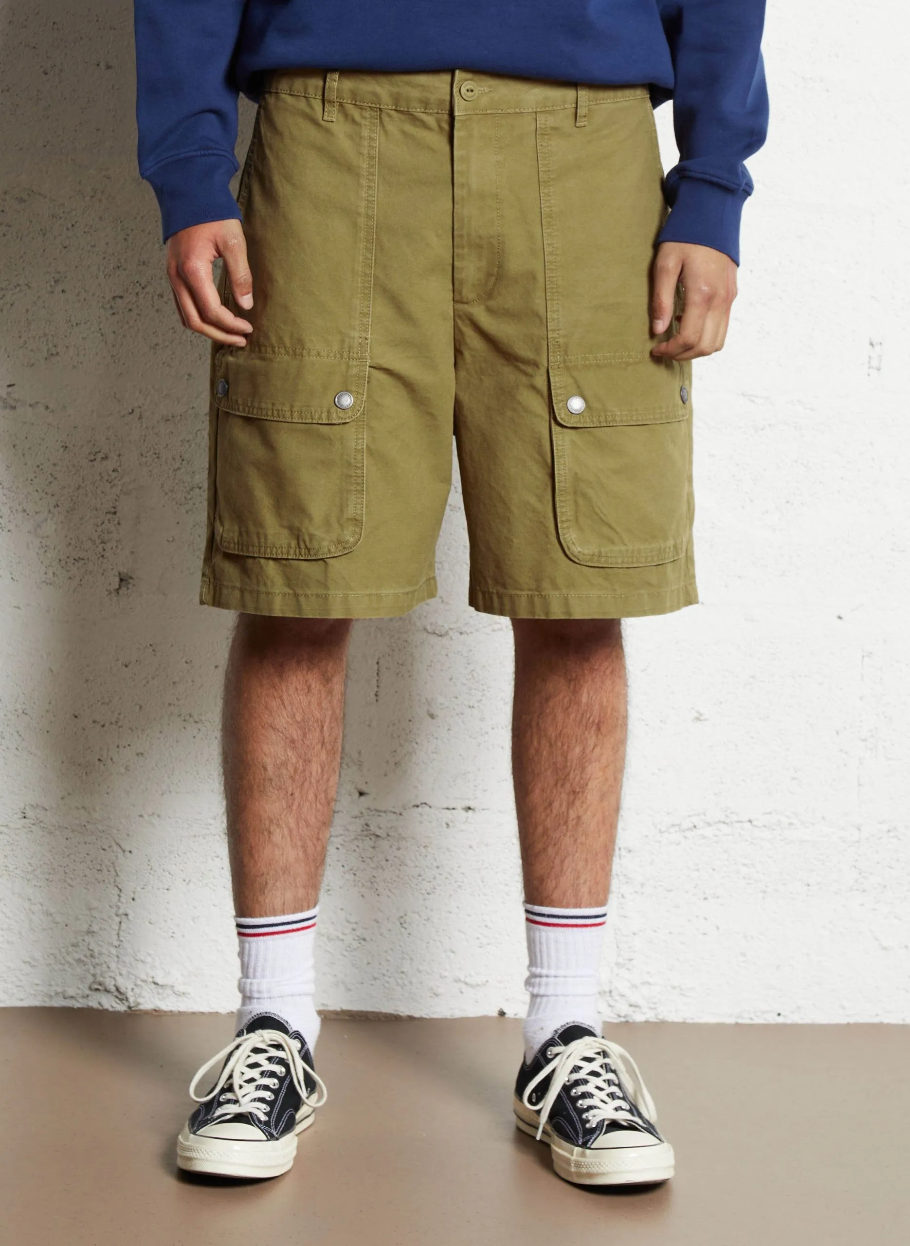 Short oversize en coton Vert CARPENTER
