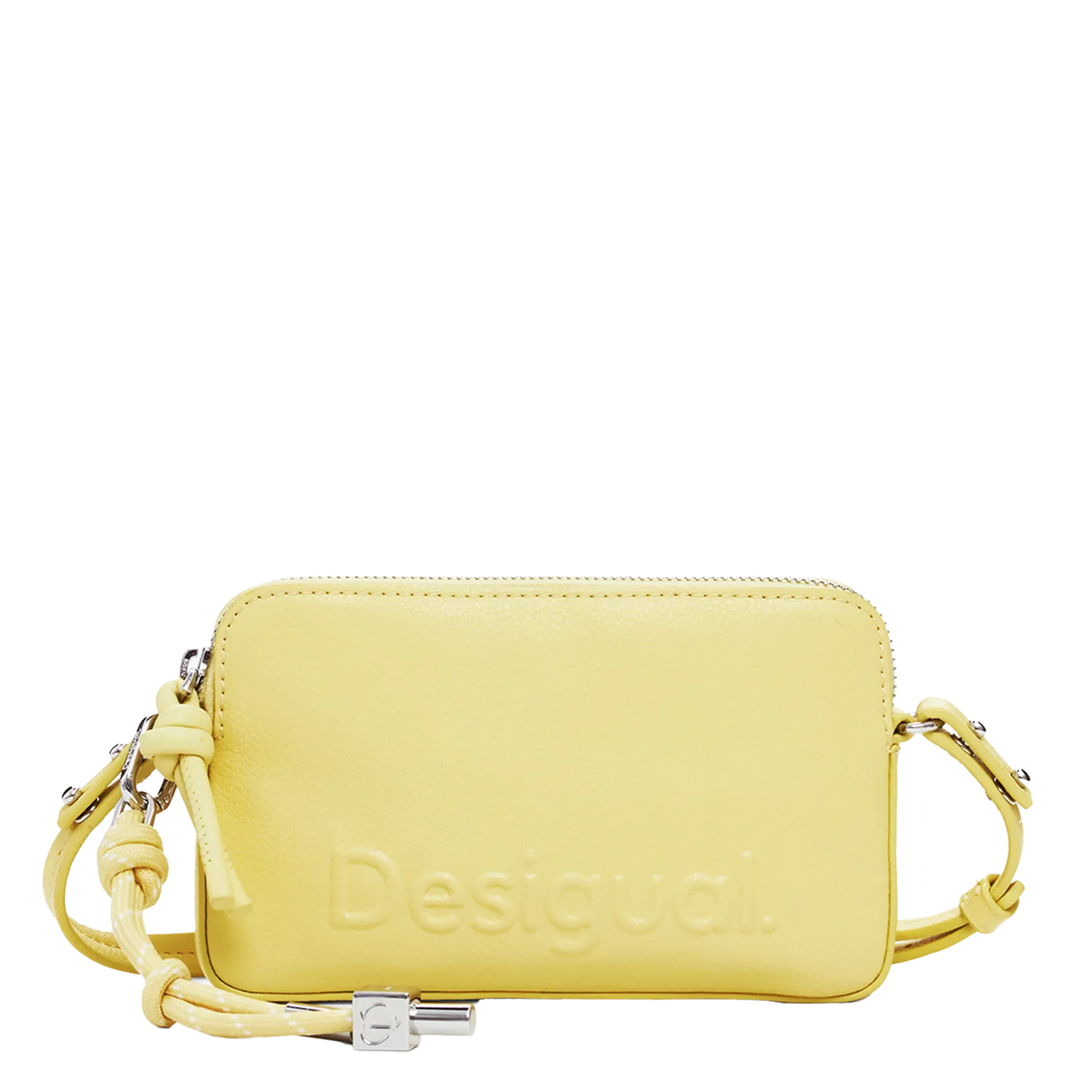 Porte-monnaie effet cuir Jaune