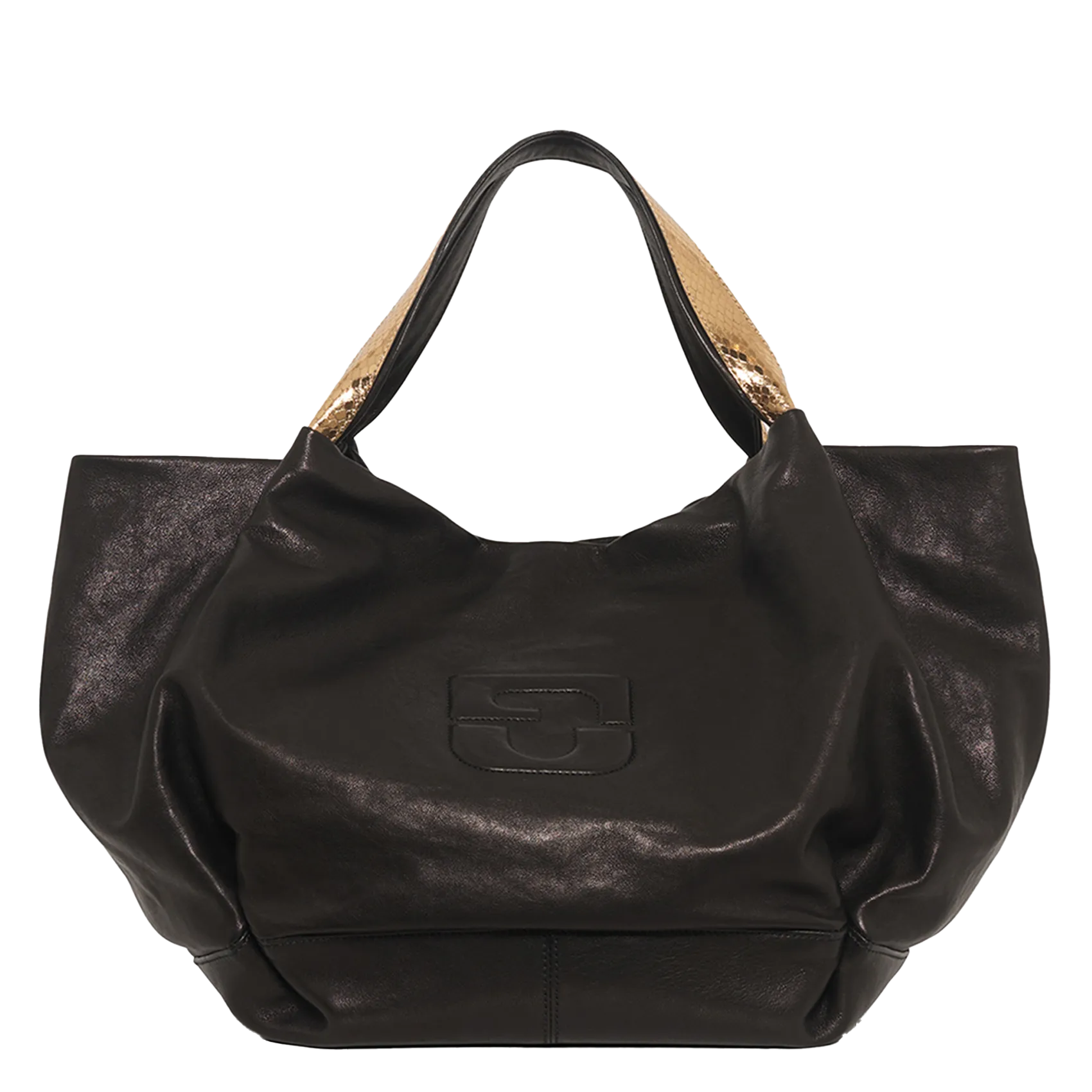 Sac hobo porté épaule en cuir Noir LE CORTO