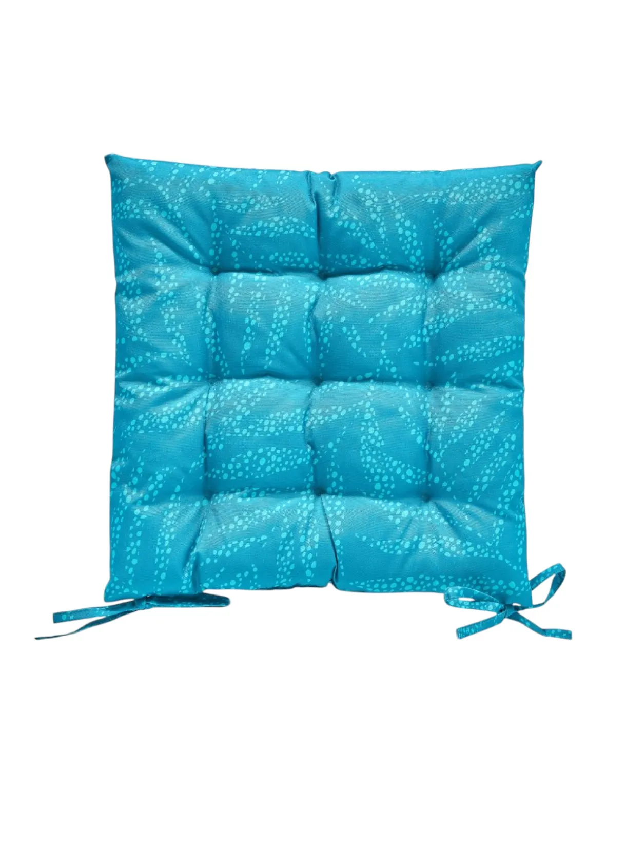 Galette de chaise déperlante imprimée Bleu PARADISE