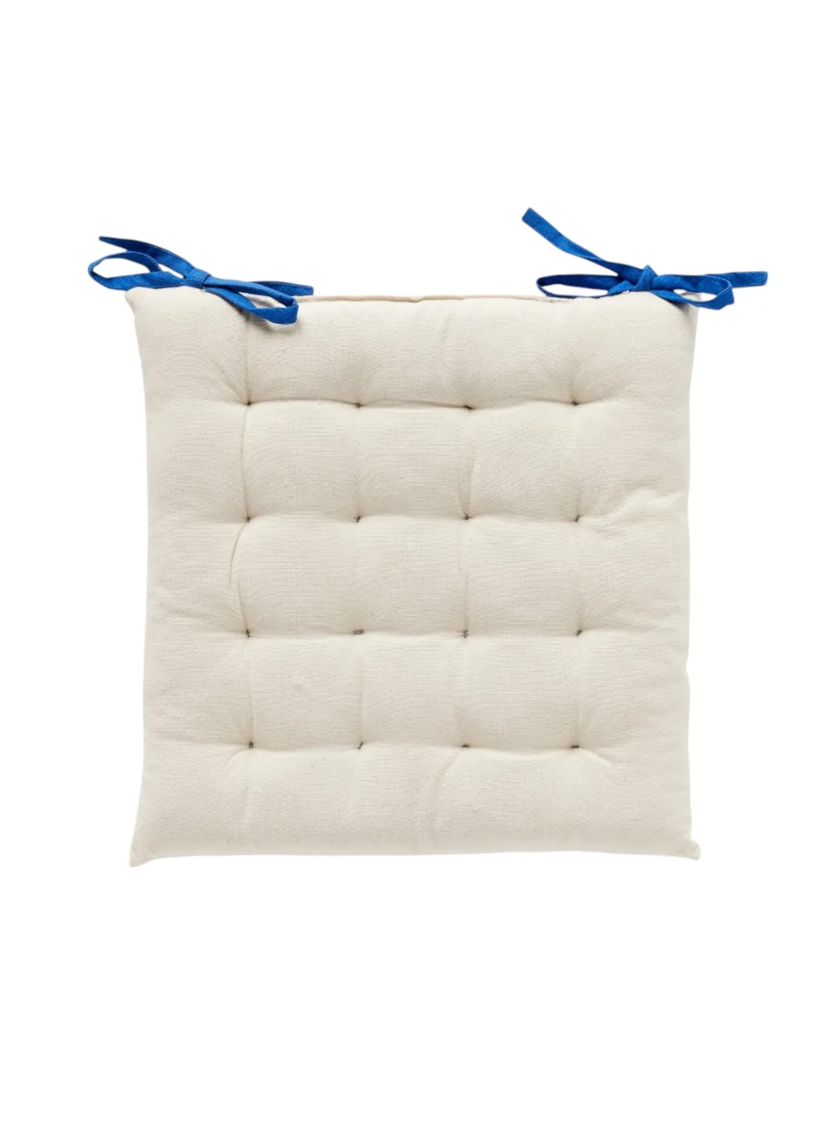 Galette de chaise en coton Bleu SUMMER