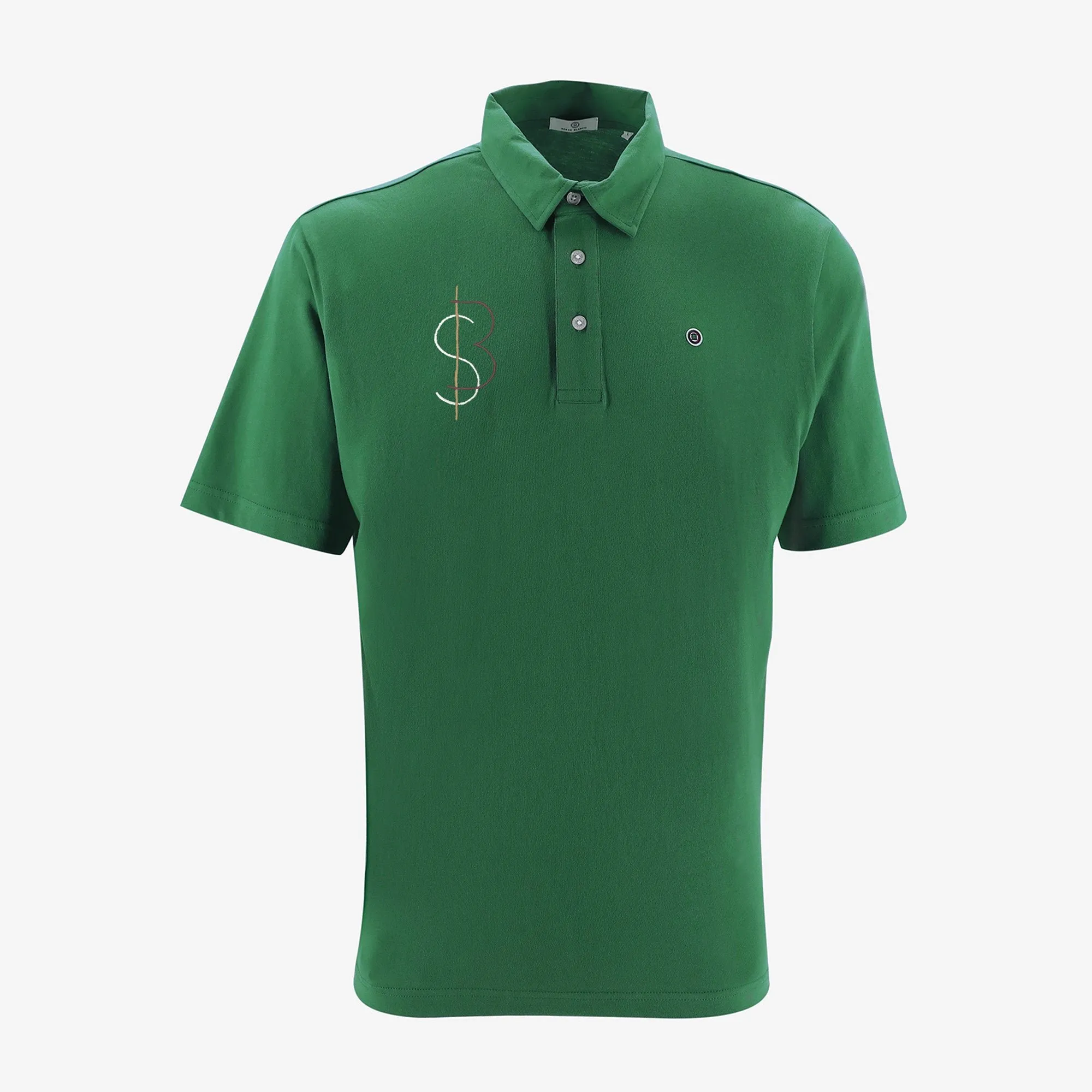 Polo manches courtes en coton avec broderie sb Vert SB