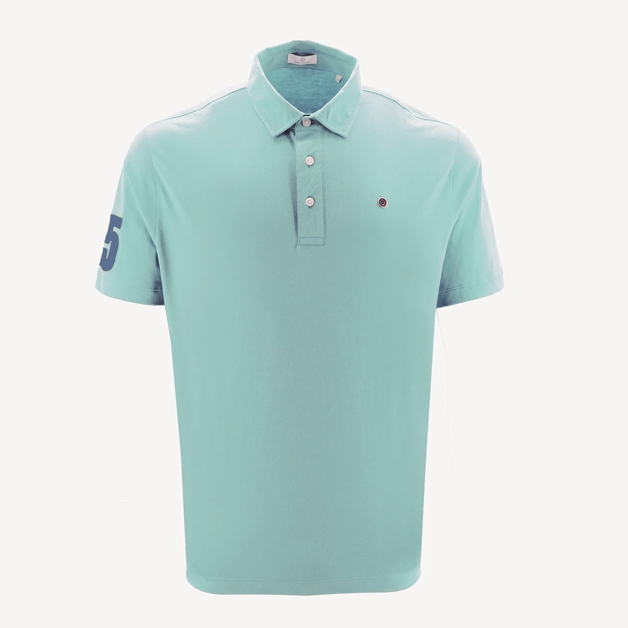 Polo manches courtes en coton avec broderie 15 Bleu 15