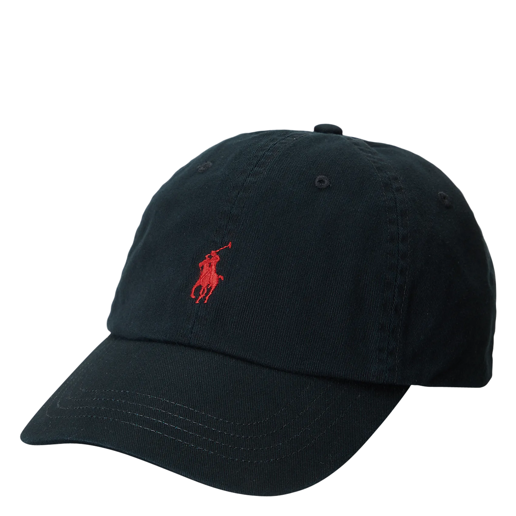 Casquette logo brodé en coton Noir