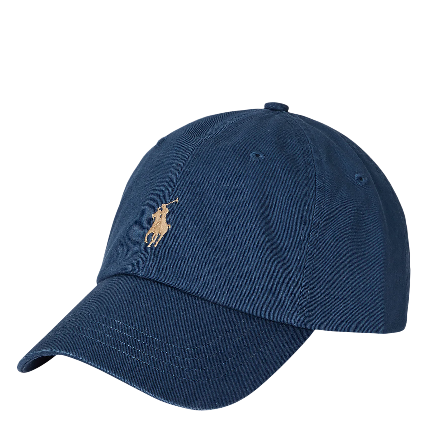 Casquette brodée en coton Bleu