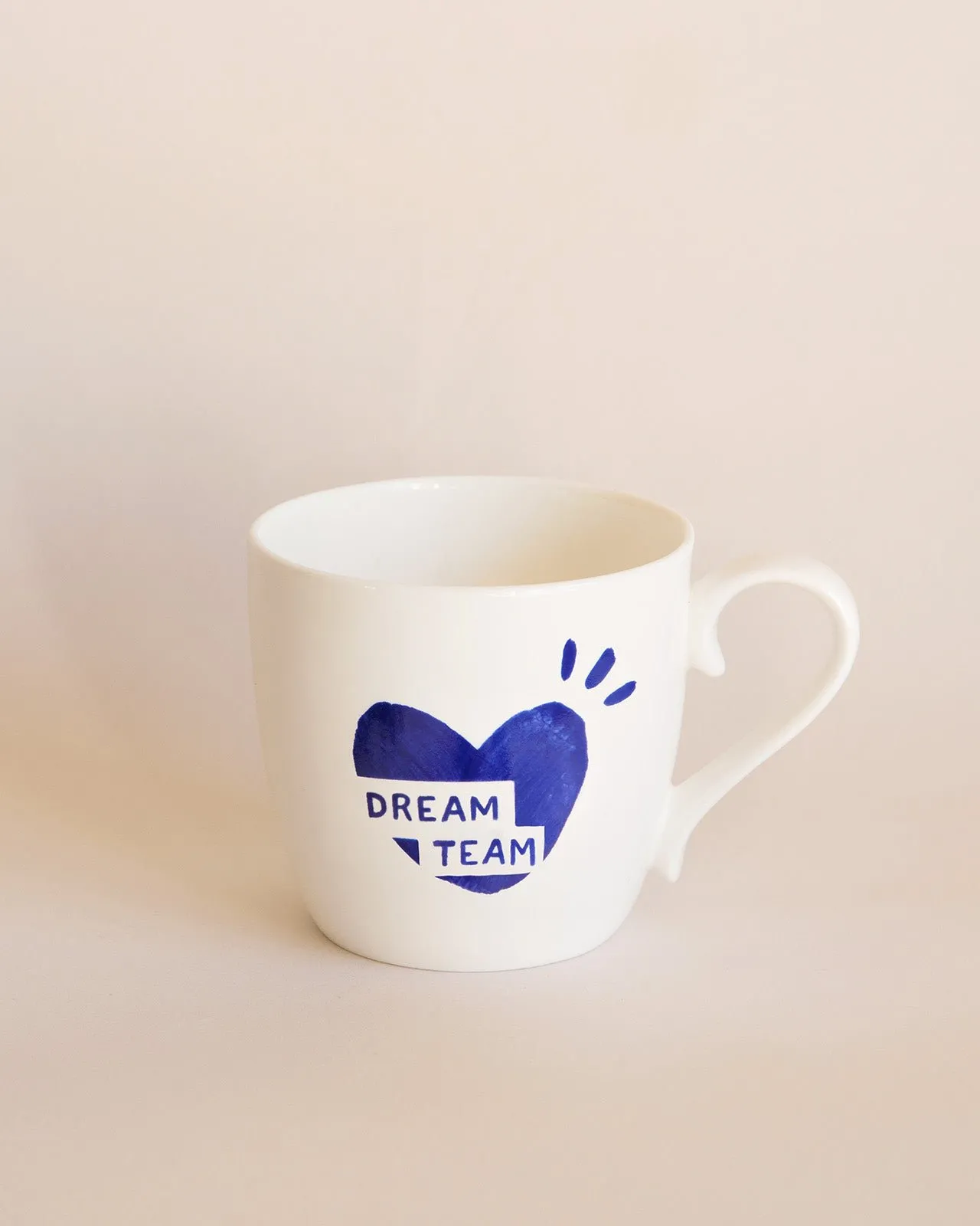 Le mug cœur dream team Bleu