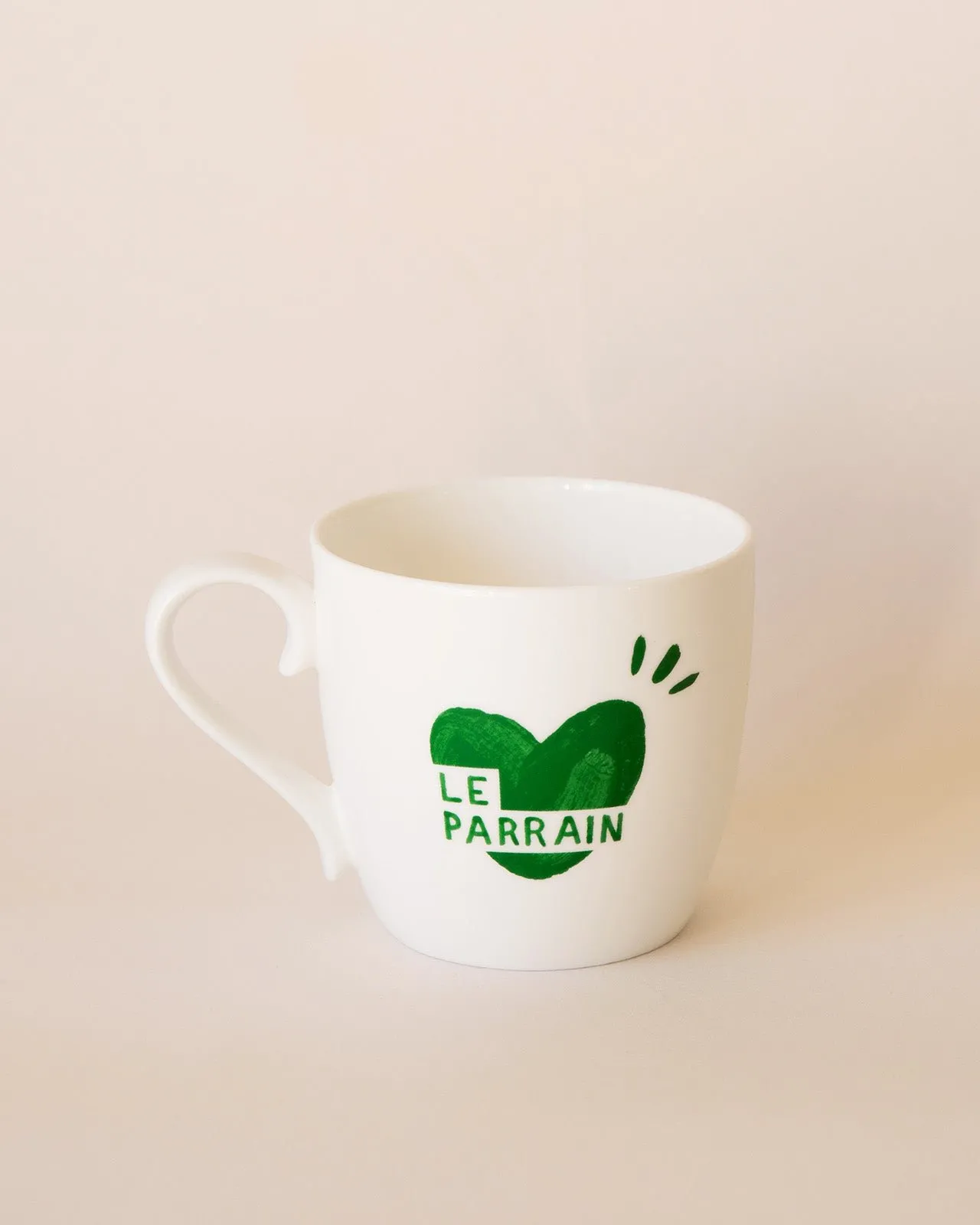 Le mug le parrain cœur Blanc