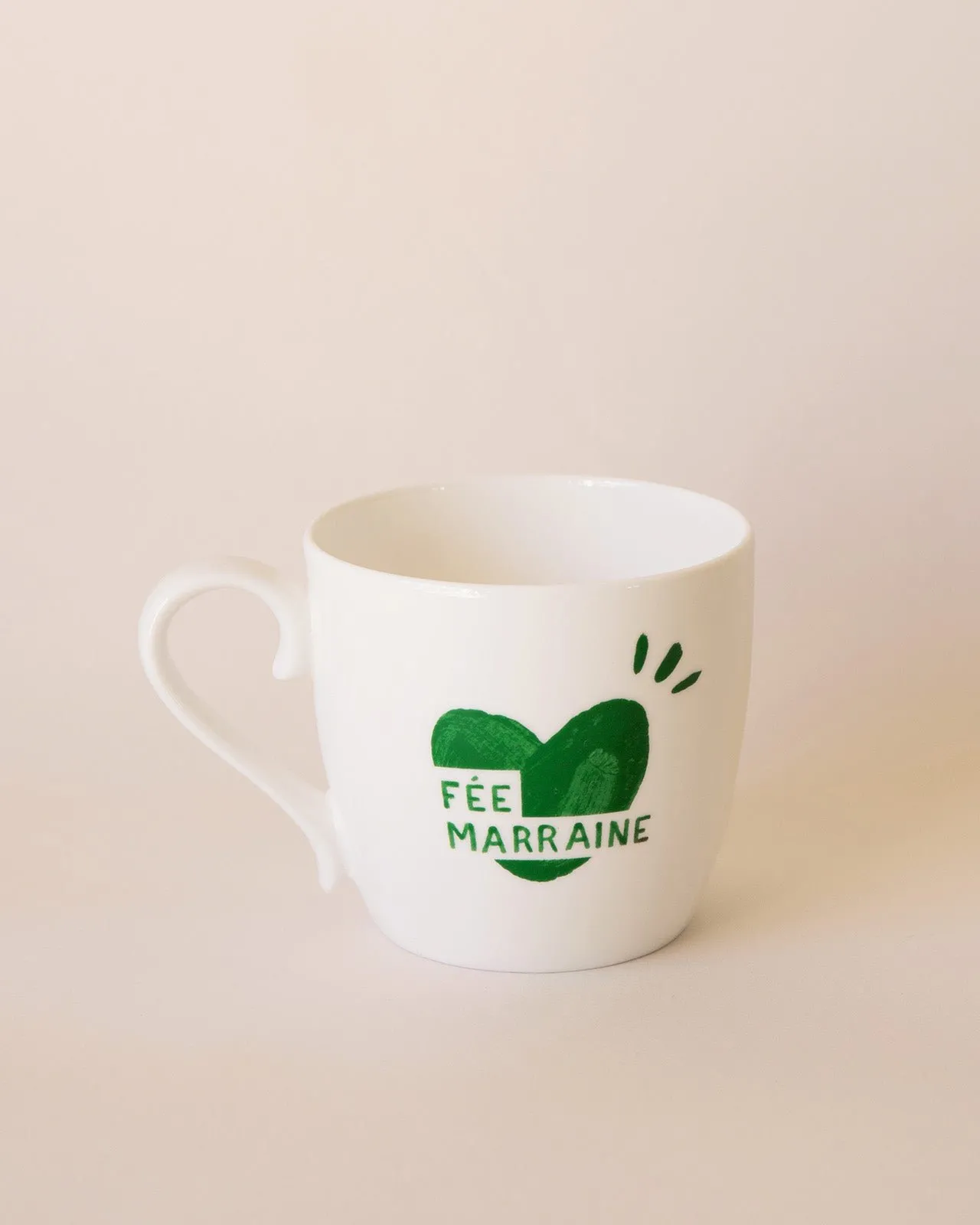 Le mug fée marraine cœur Blanc