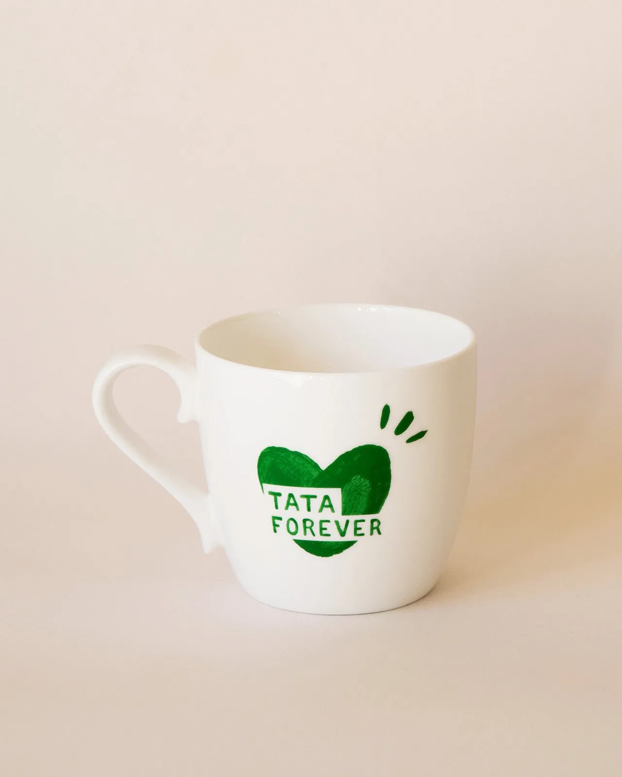 Le mug tata forever cœur Blanc