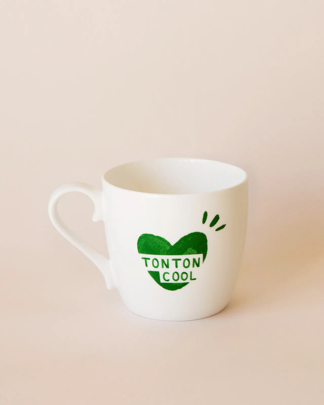 Le mug tonton cool cœur Blanc