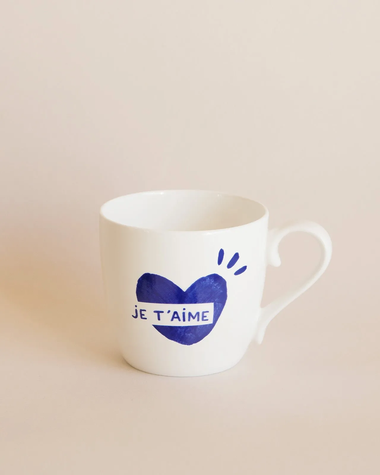 Le mug cœur je t'aime Bleu