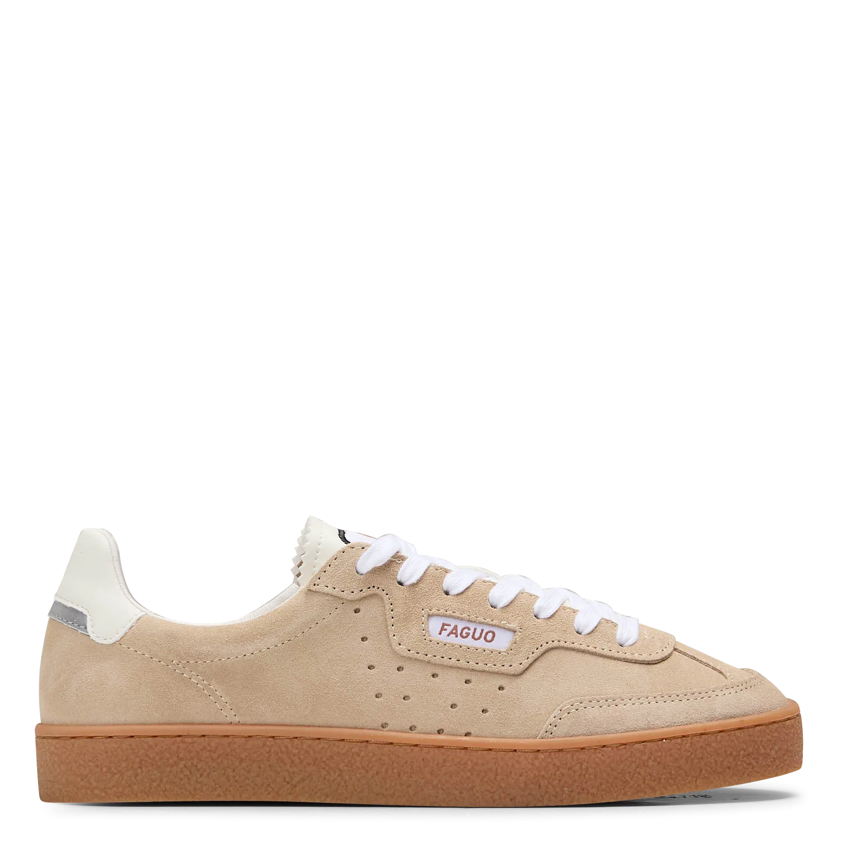 Baskets basses en cuir mélangé Beige LUMBO