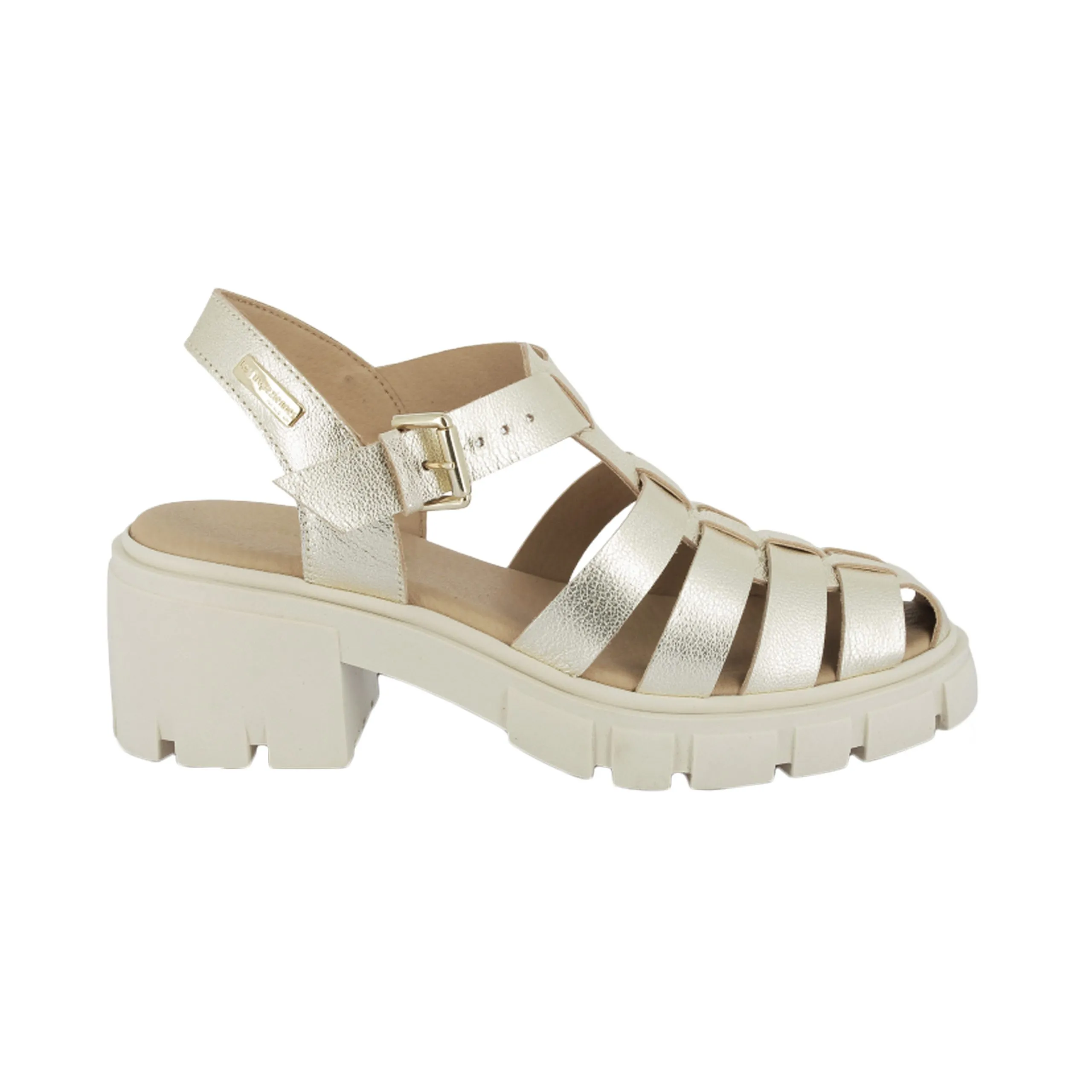 Sandales à talons cuir bayla Doré