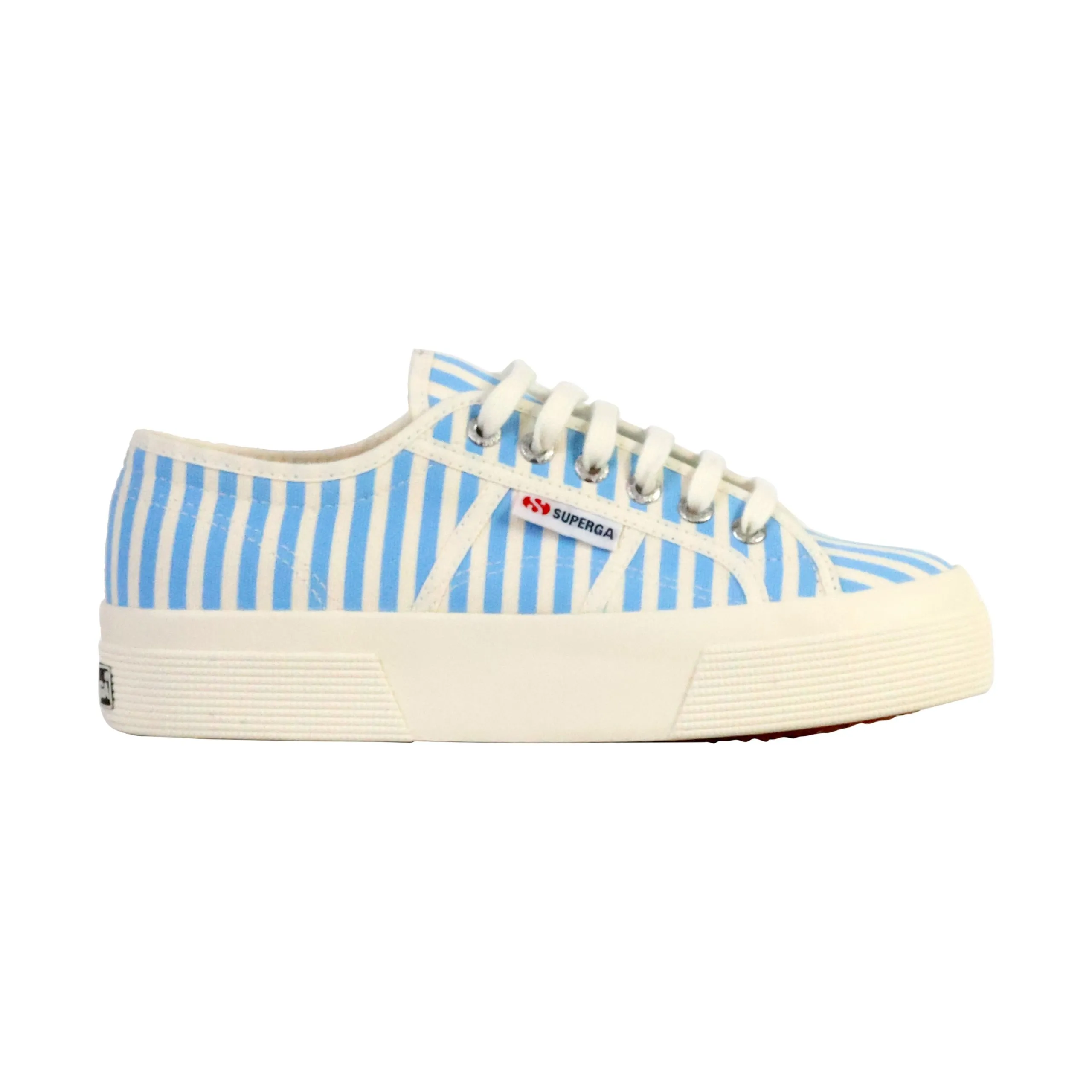 Basket à lacets superga stripes print Bleu