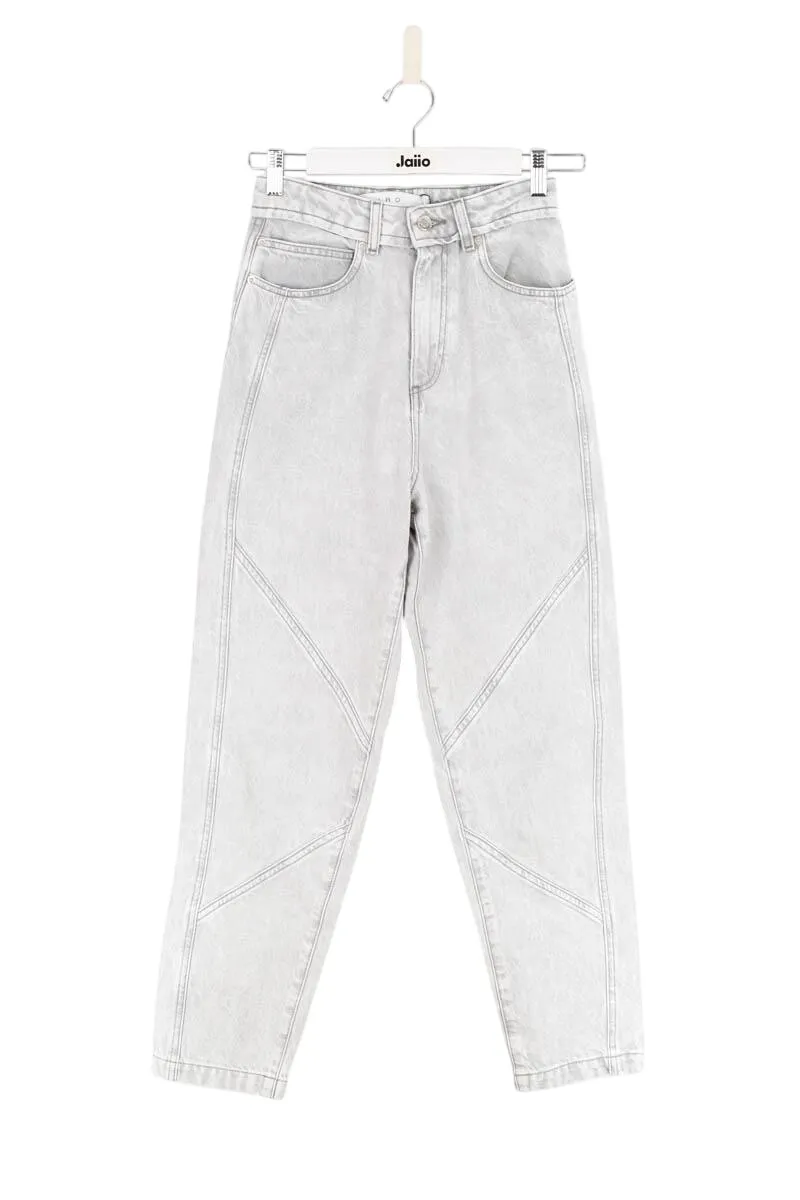 Jean droit en coton Gris