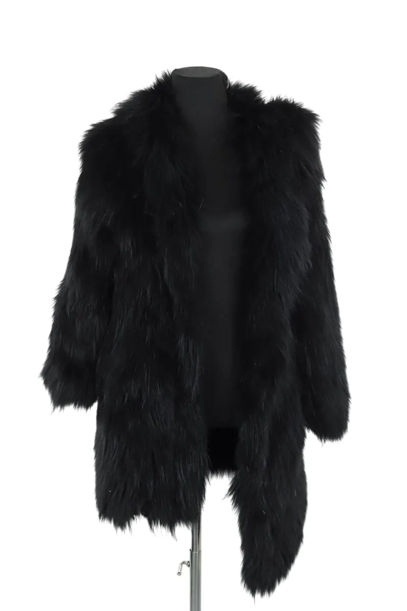 Manteau en fourrure Noir