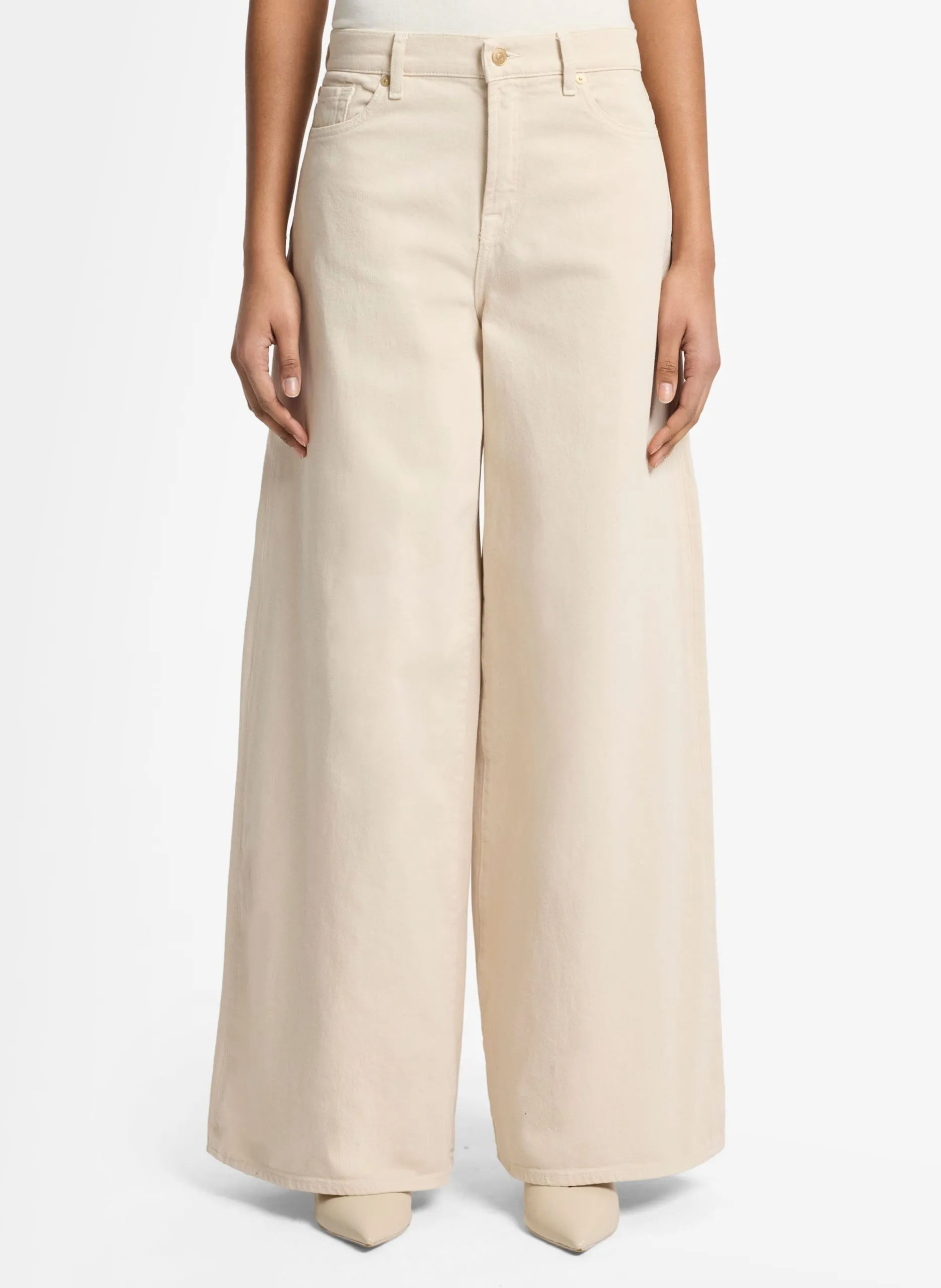 Jean large Blanc MARIE