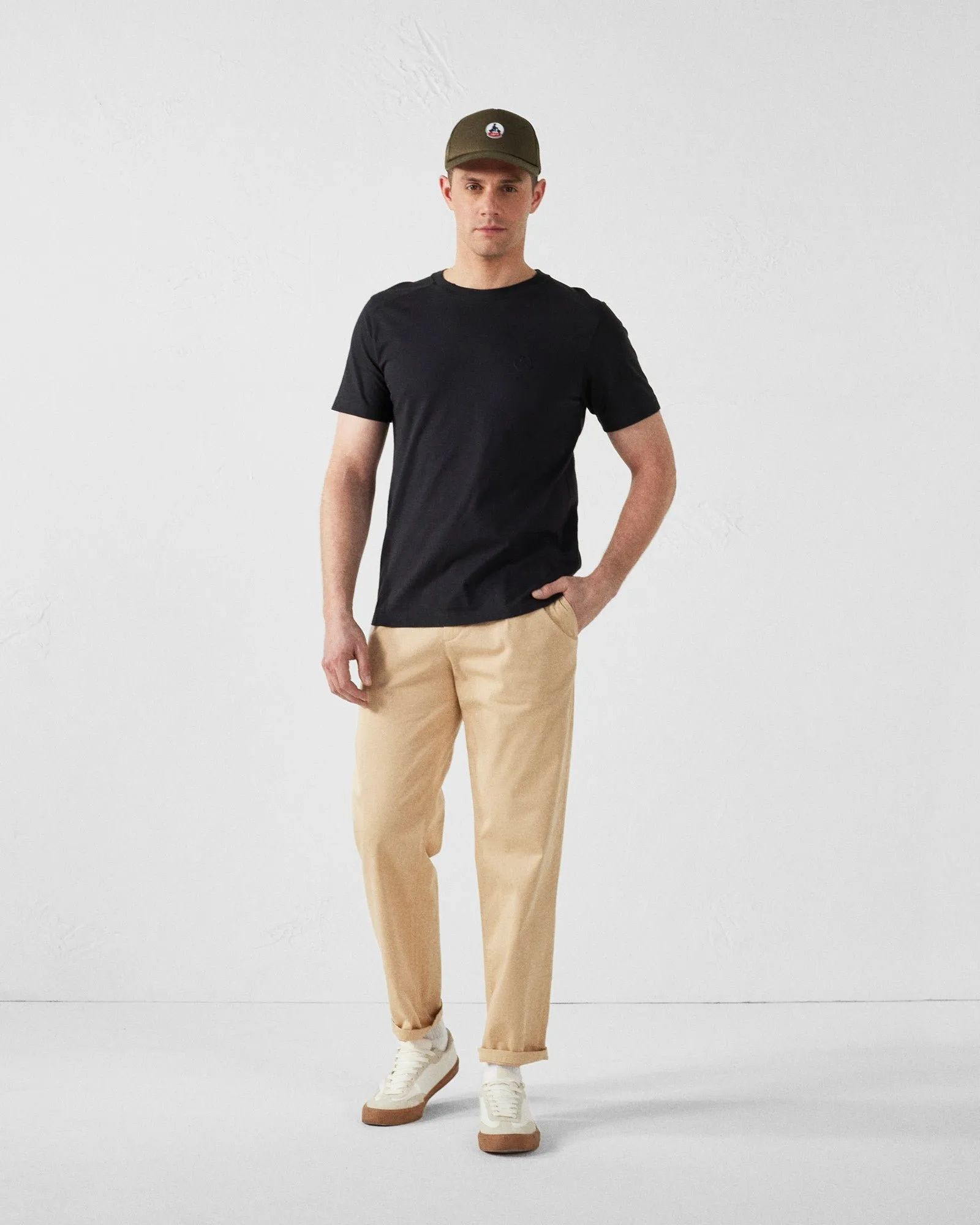 T-shirt à col rond homme en coton pedro Noir