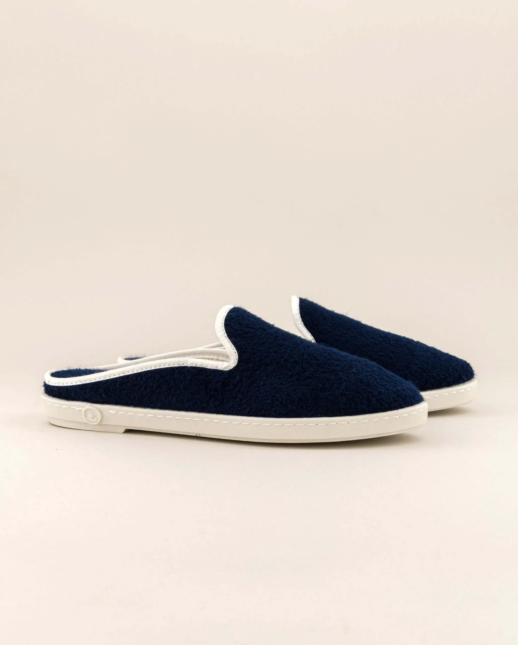 Mule femme éponge, marine Bleu