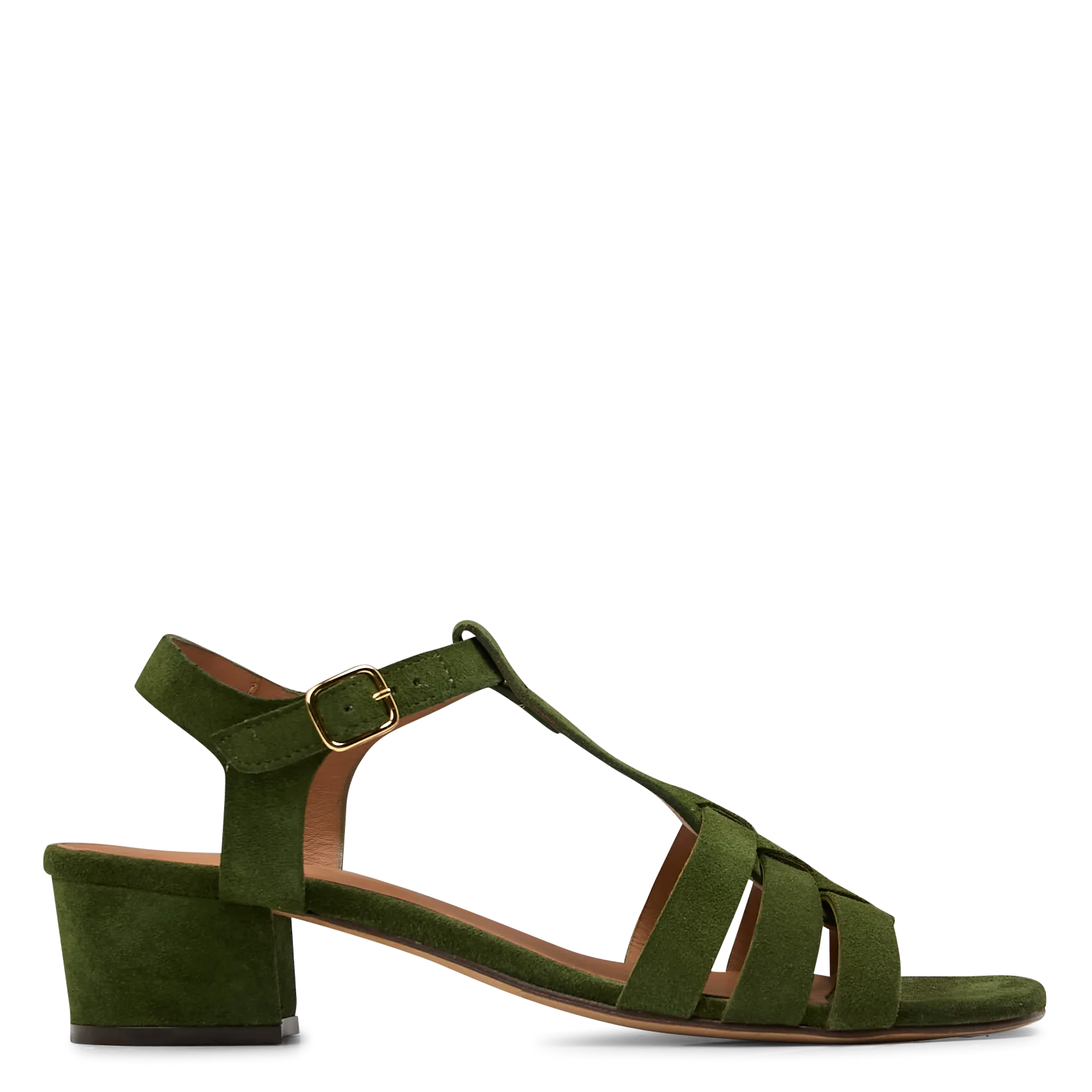 Sandales hautes en cuir Vert GILBERTA
