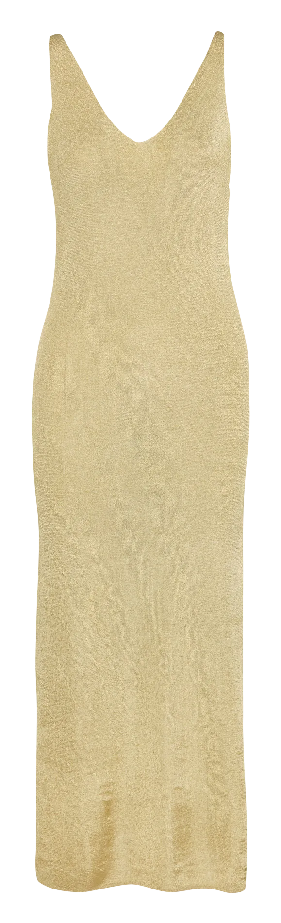 Robe midi col v à paillettes Doré ZALANA