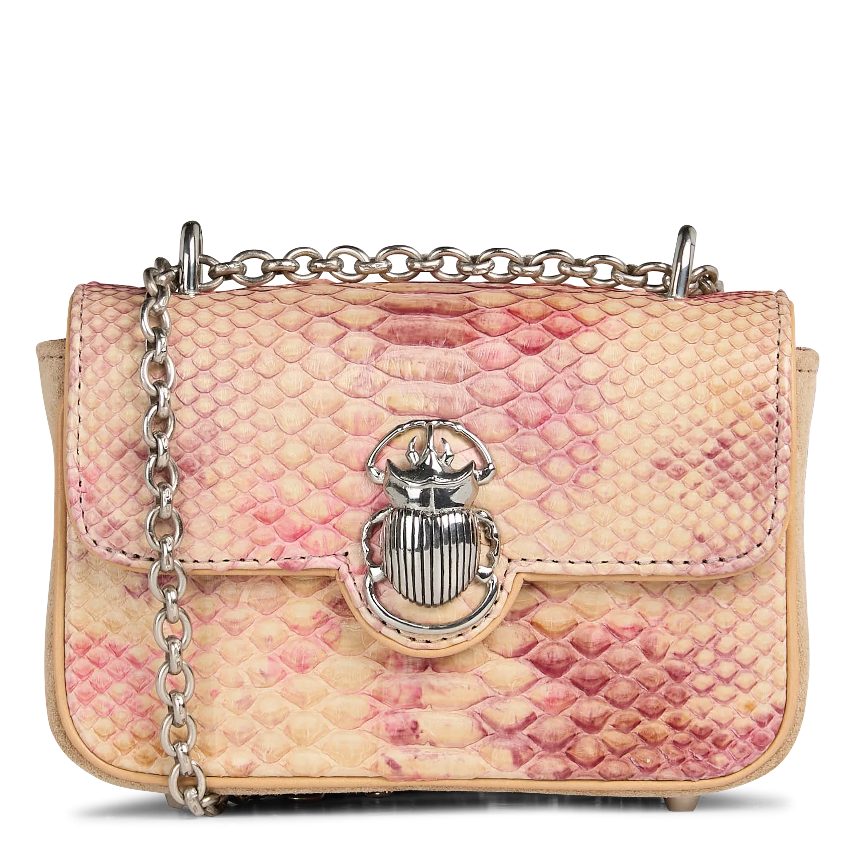 Sac bandoulière python avec scarabée Multicolore AVA