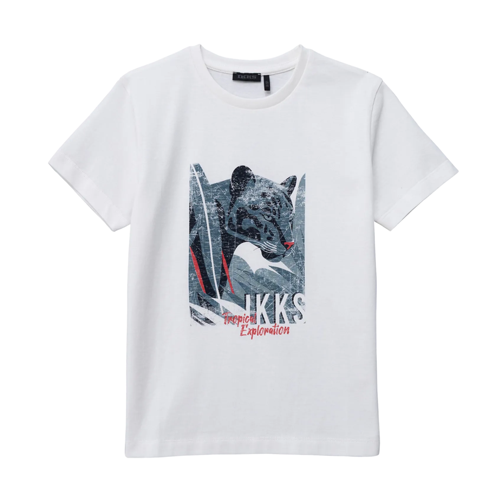Tee-shirt droit imprimé en coton Blanc