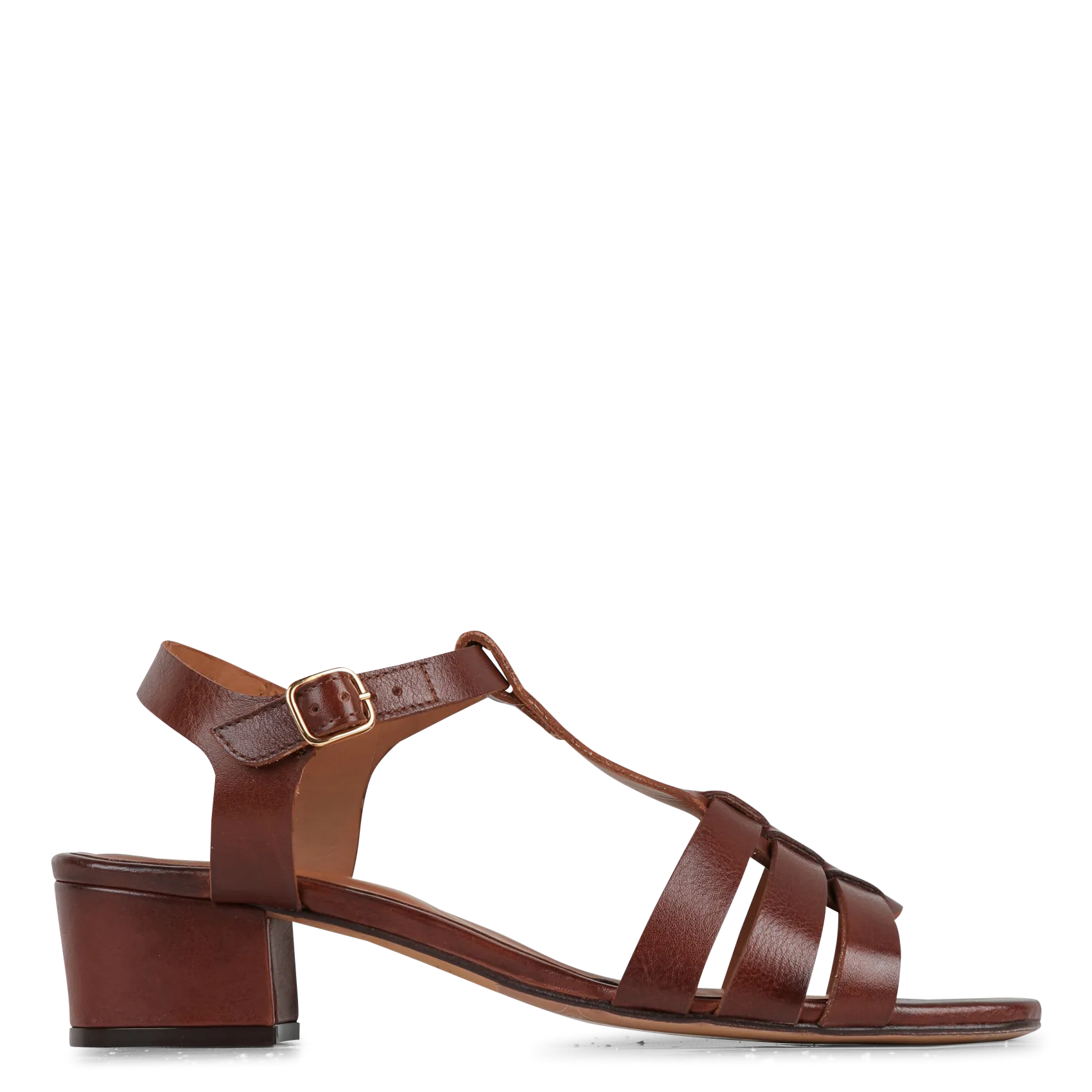 Sandales à talon en cuir Beige GILBERTA