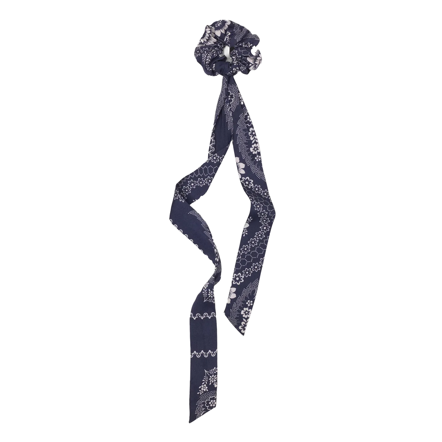 Chouchou imprimé avec twill Bleu