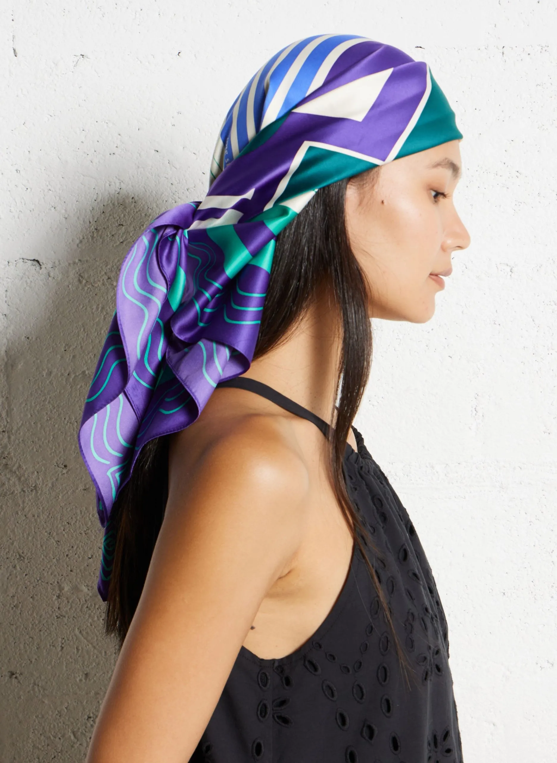 Foulard imprimé Violet AURORA