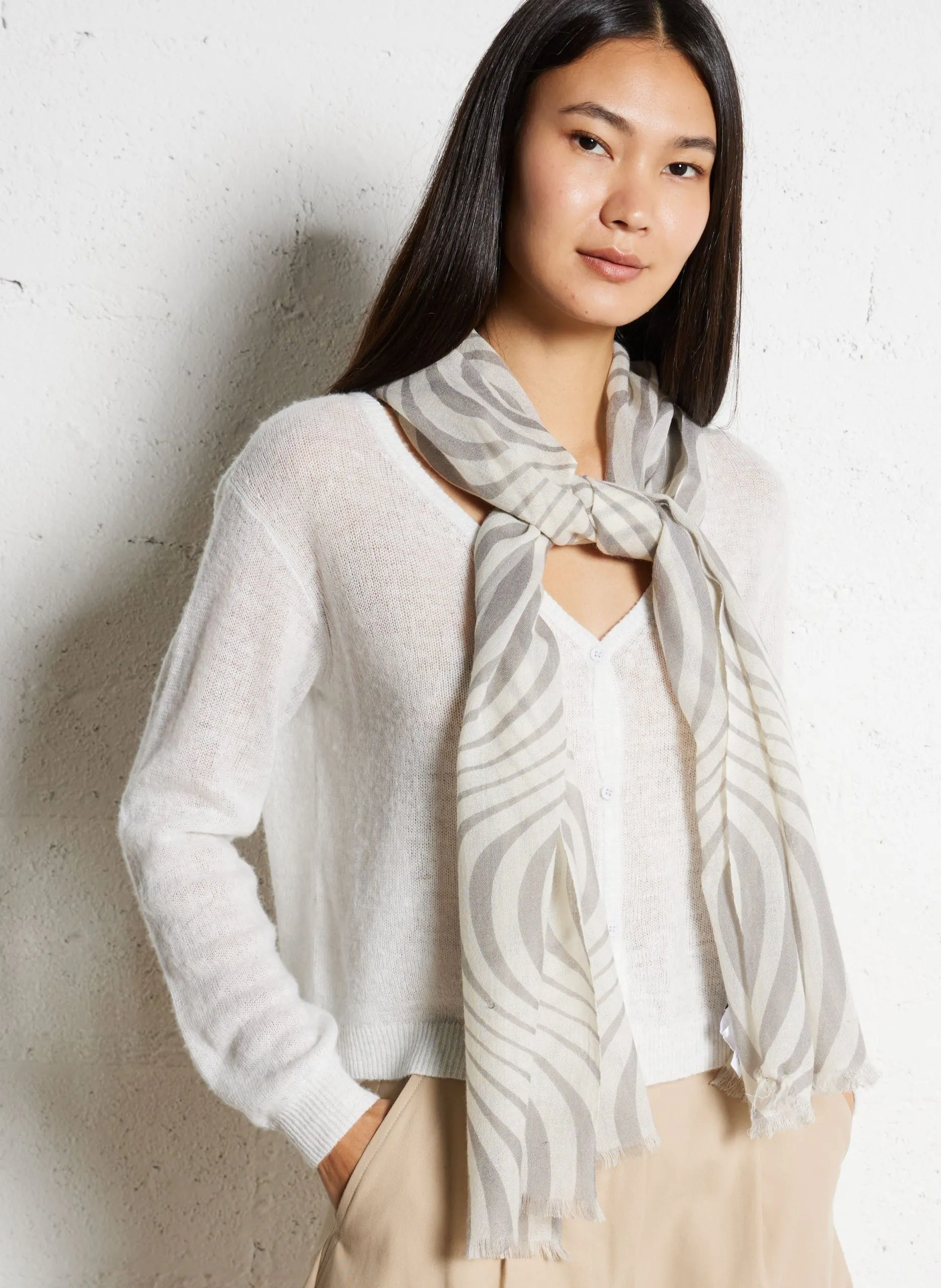 Foulard en laine Gris