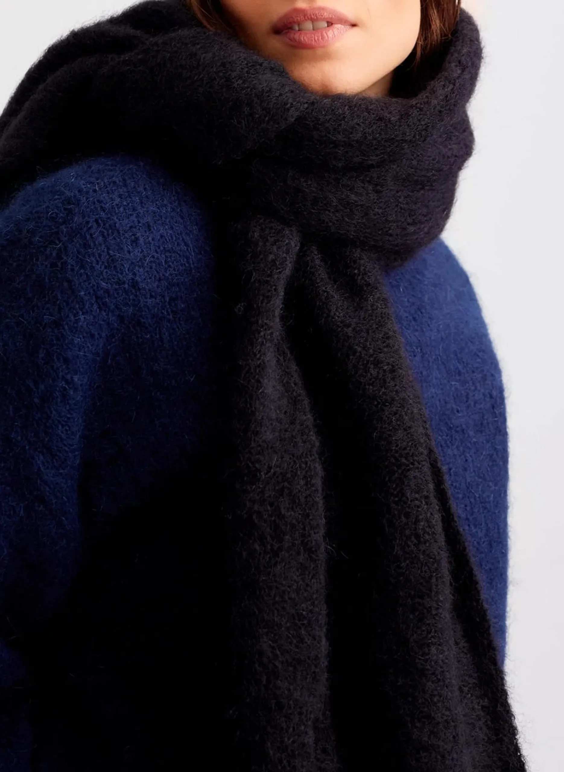 Echarpe en mohair Noir