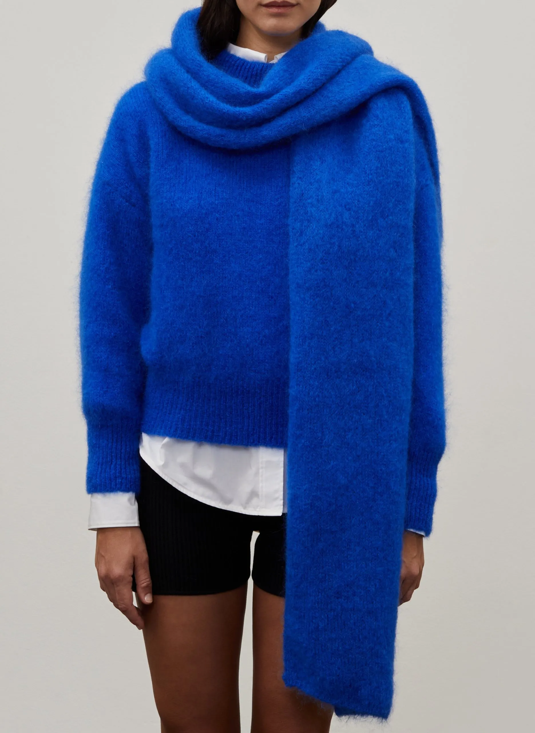 Echarpe en mohair Bleu
