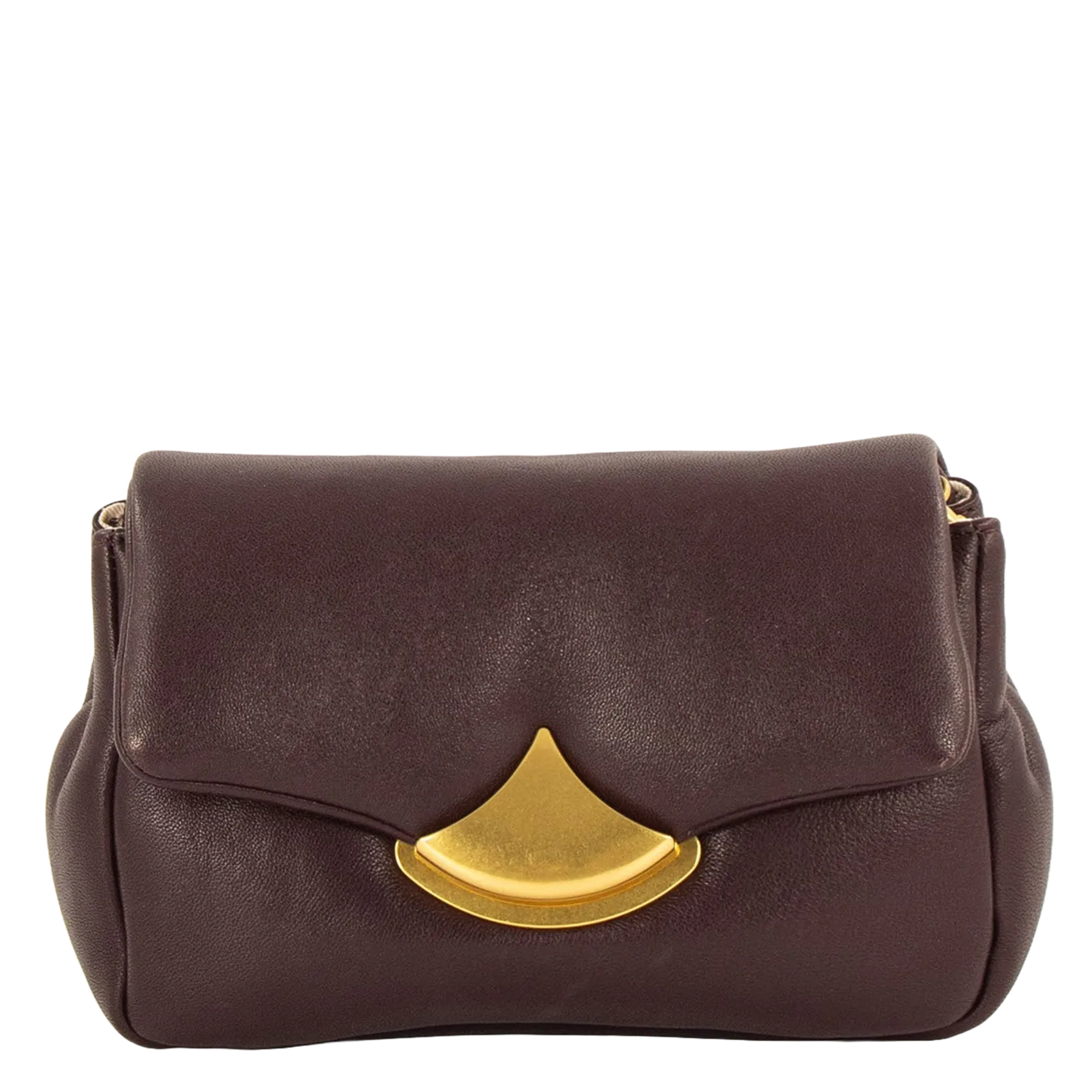 Sac bandoulière en cuir Marron DIVILUZ PUFFY