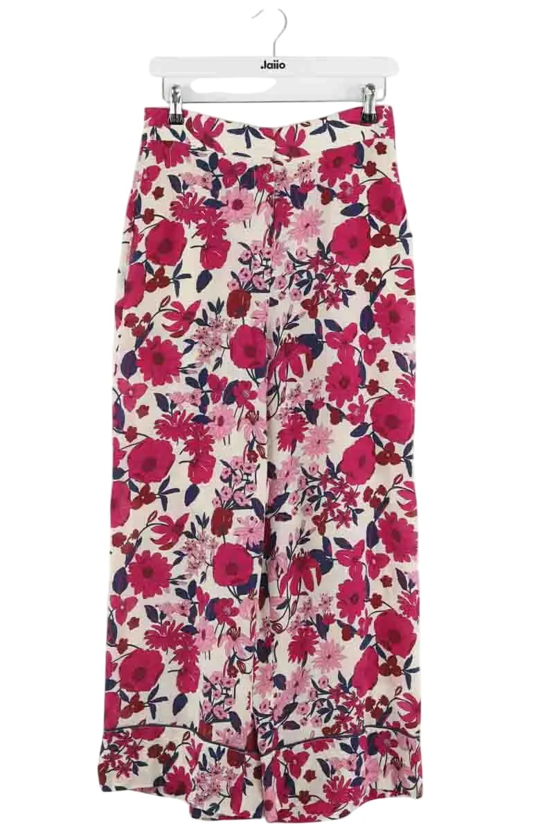 Pantalon droit en soie Violet