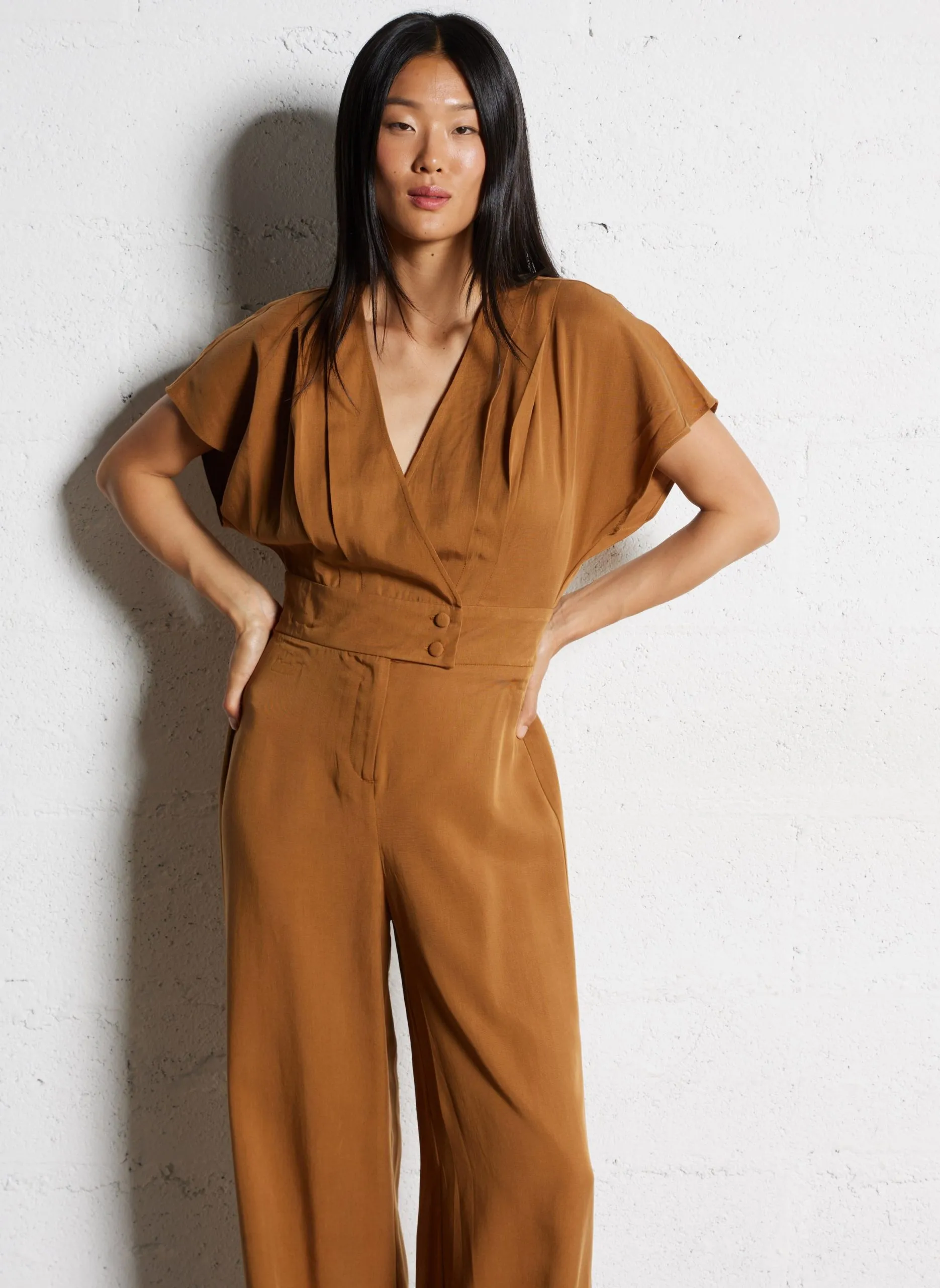 Combinaison col V Marron