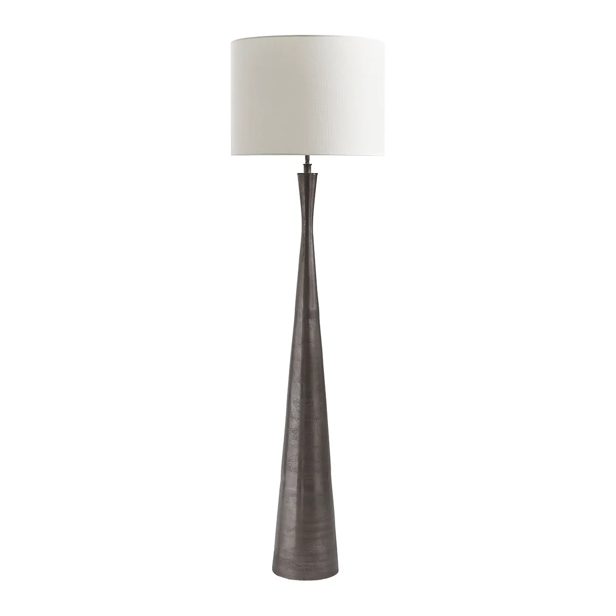 Lampadaire pied noir mat Marron MALIA