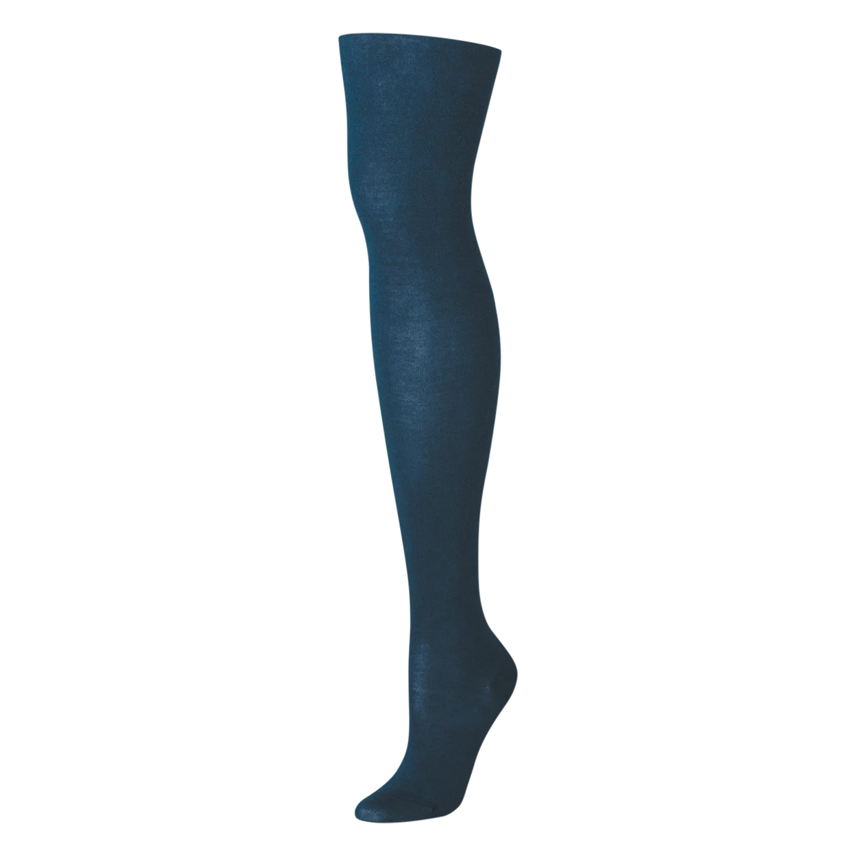 Collants en laine fine et coton mélangés Bleu