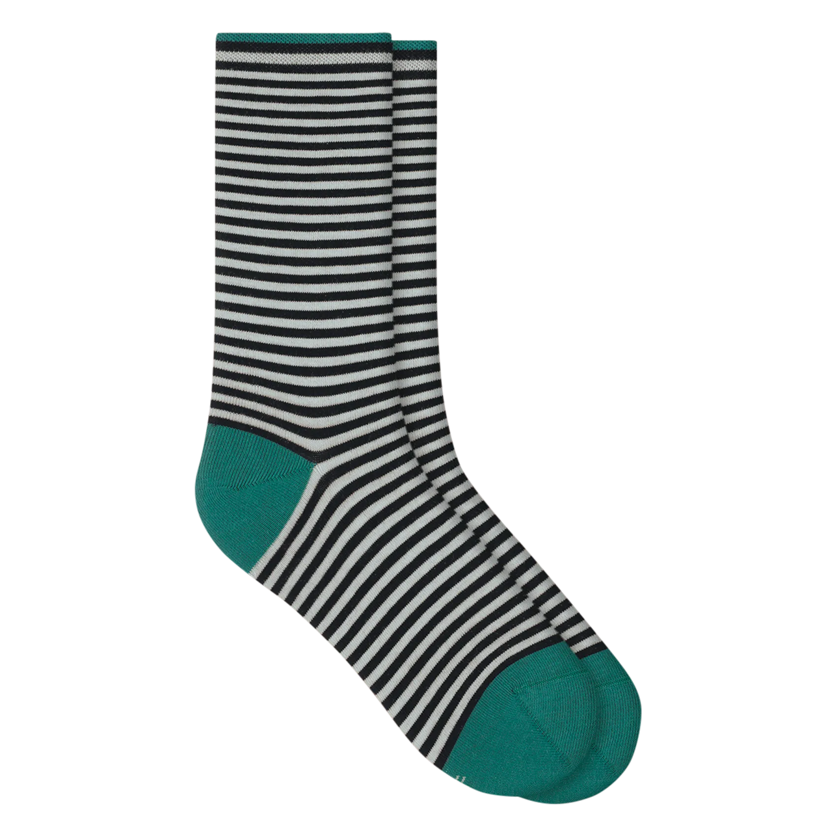 Chaussettes en coton mélangé rayé Noir