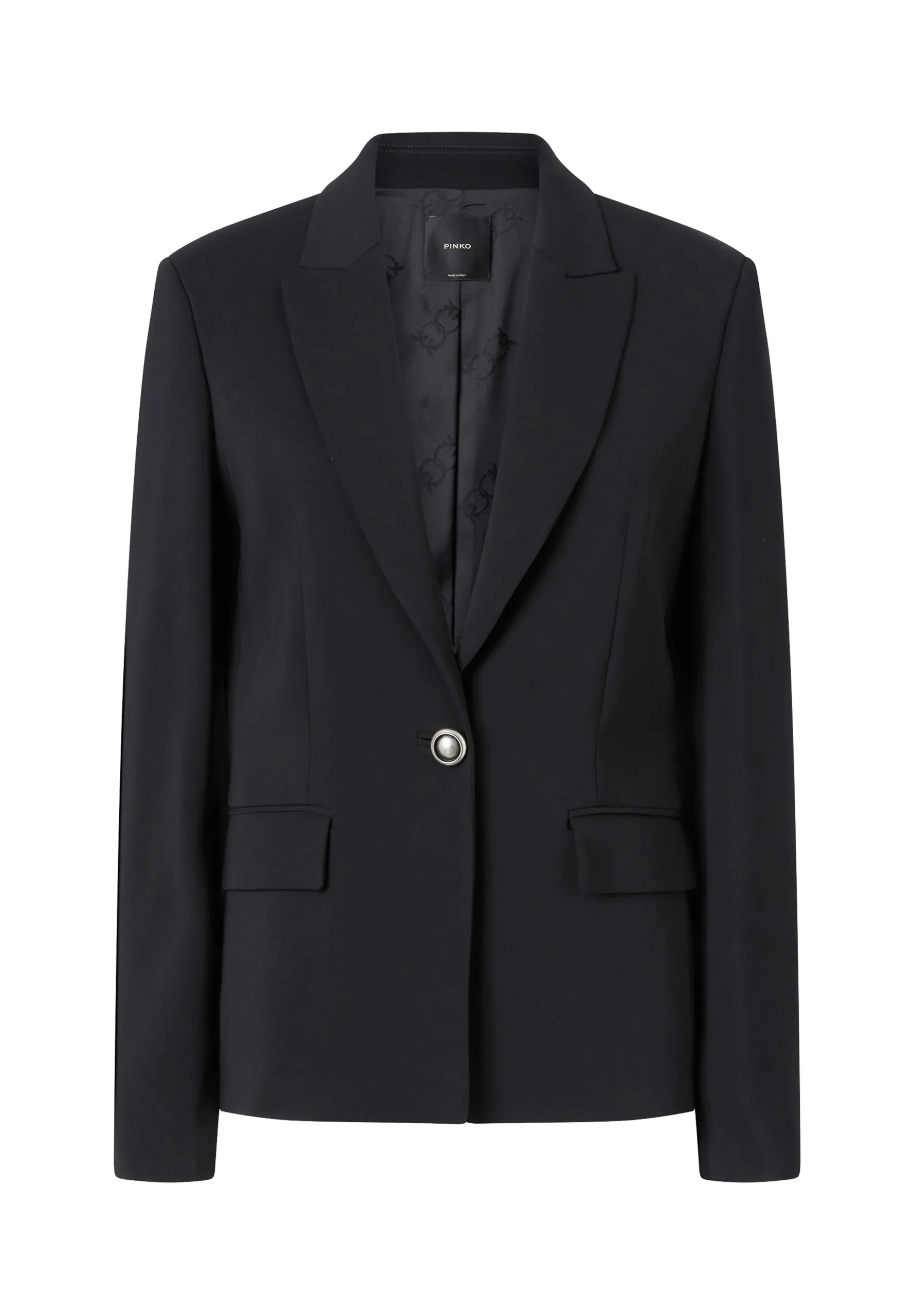 Blazer droit en cady Noir