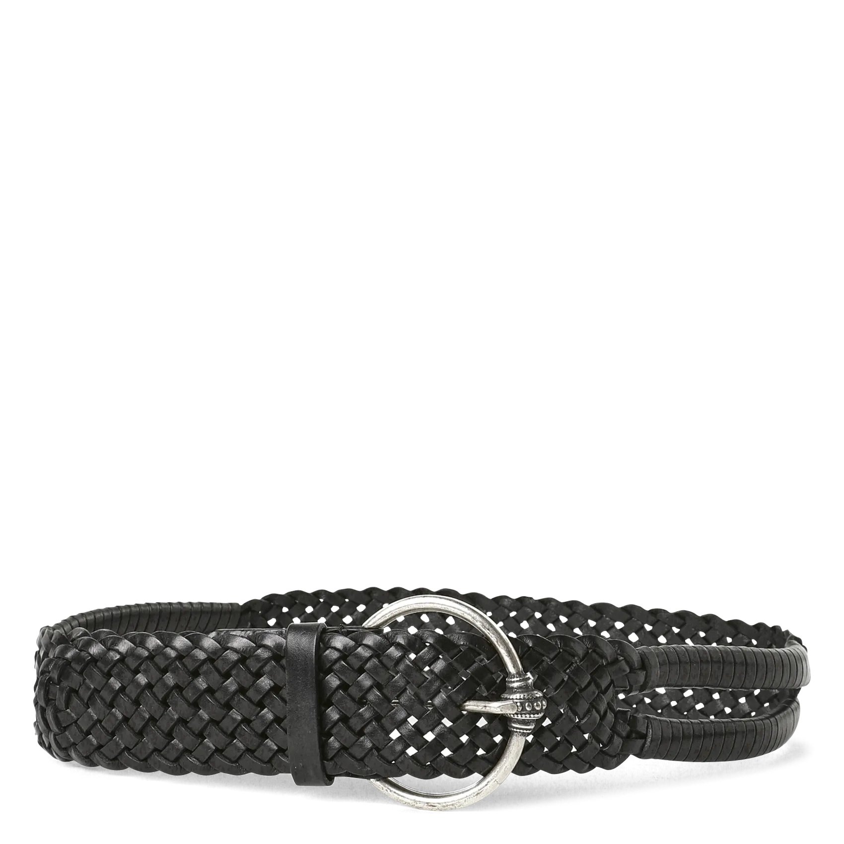Ceinture en cuir tressé Noir BRISBANE
