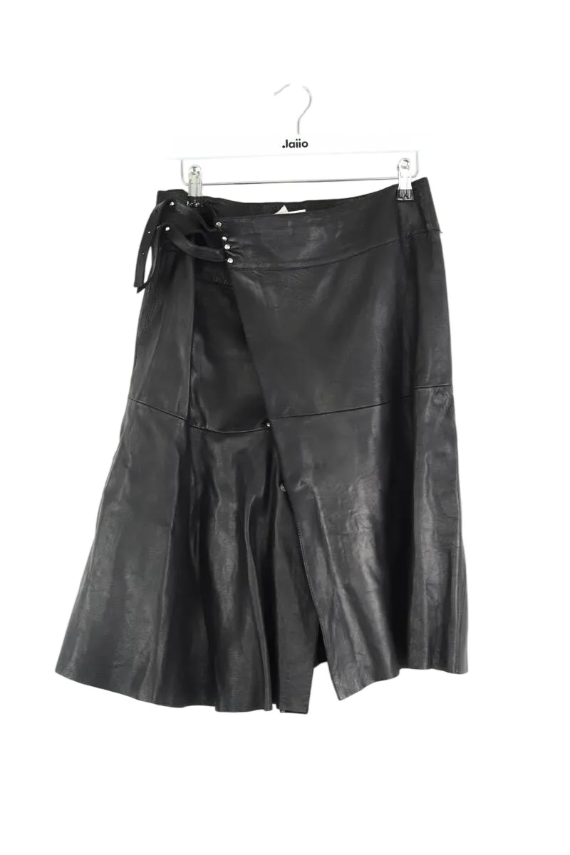 Jupe en cuir Noir