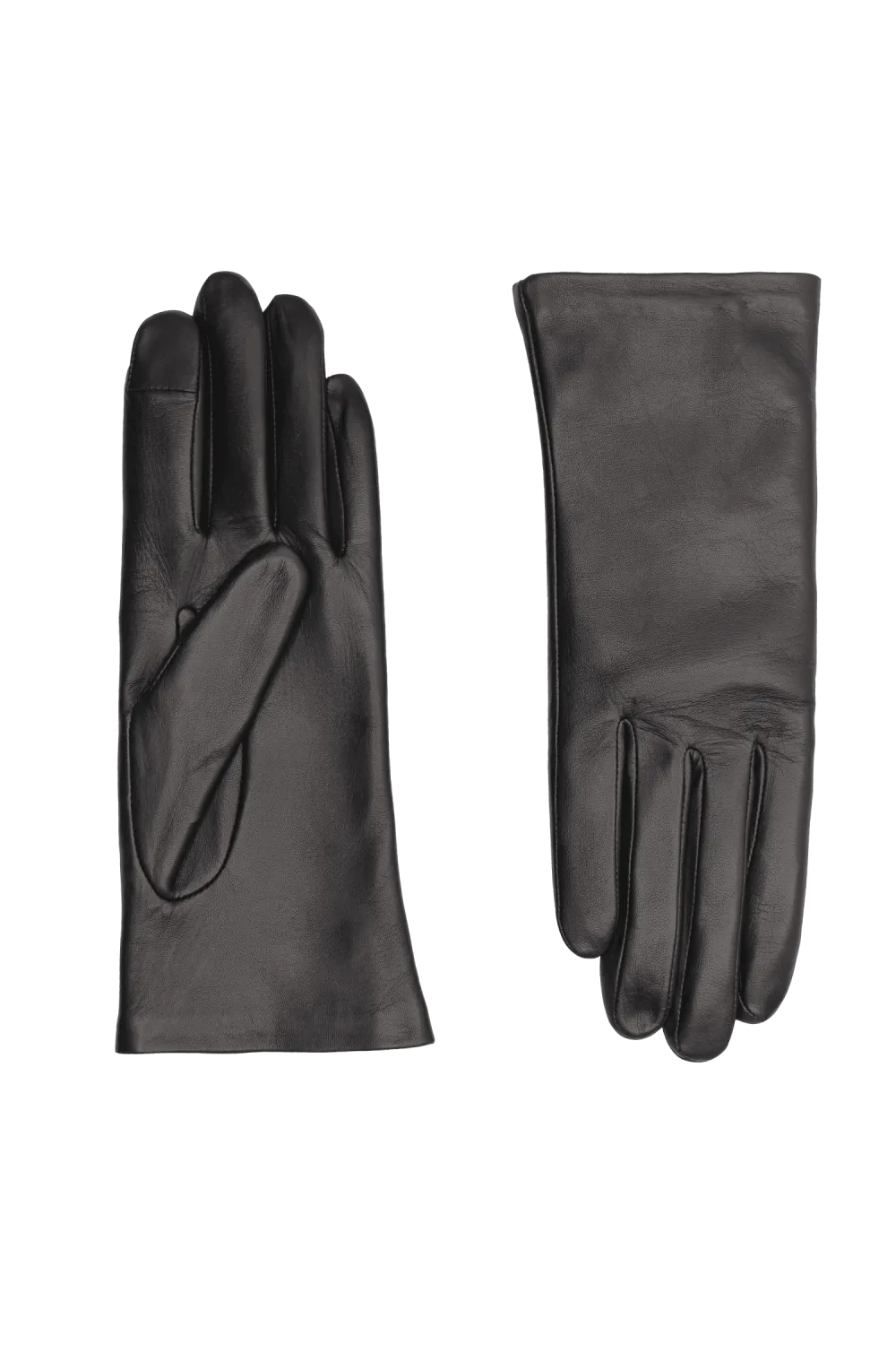 Inès gants en cuir doublés cachemire Noir INES/C100