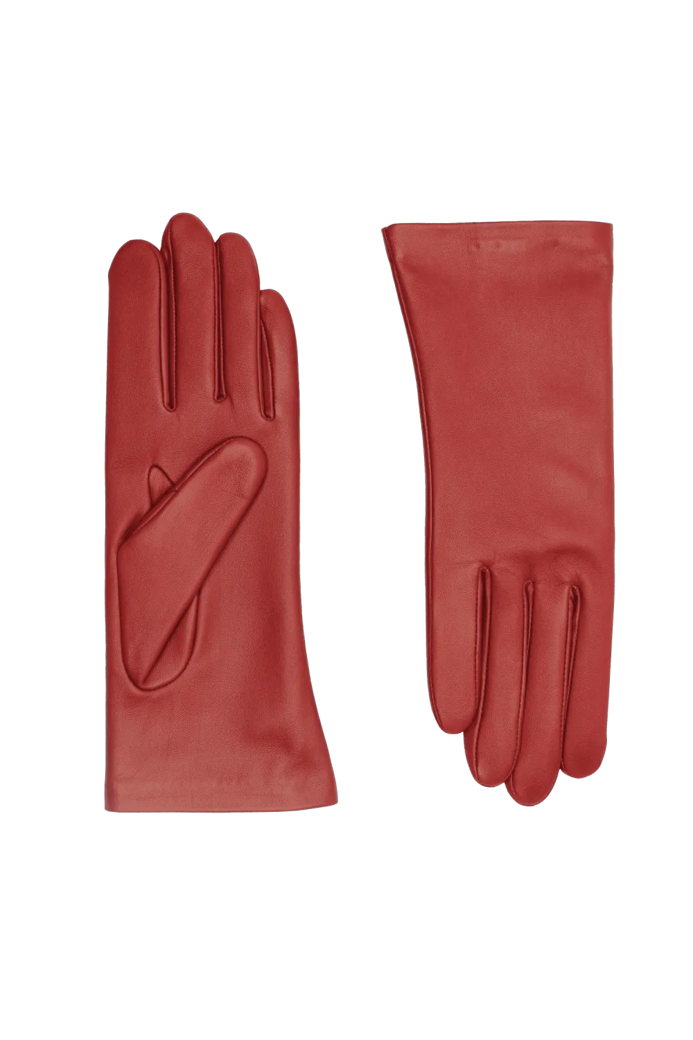 Inès gants en cuir doublés cachemire Rouge INES/C100