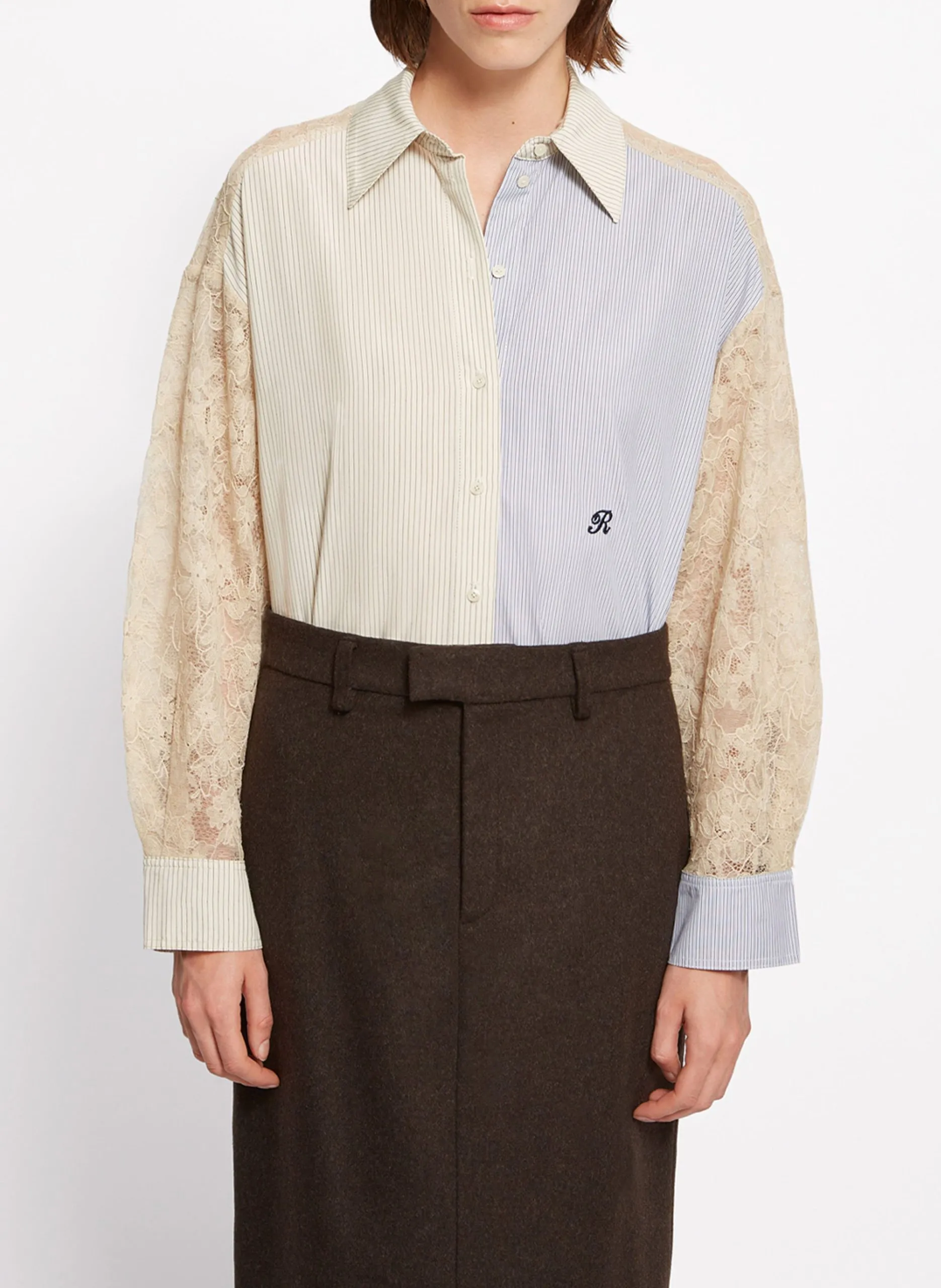 Chemise col classique en coton Multicolore AGAIN