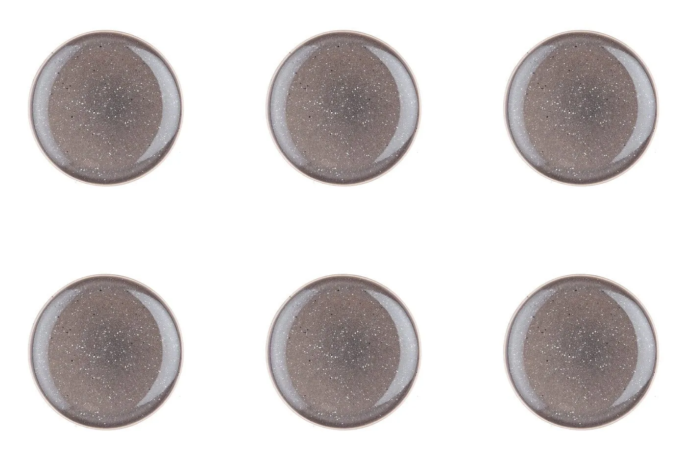 Assiette stellar ø18cm - 6 pièces - gris béton Gris